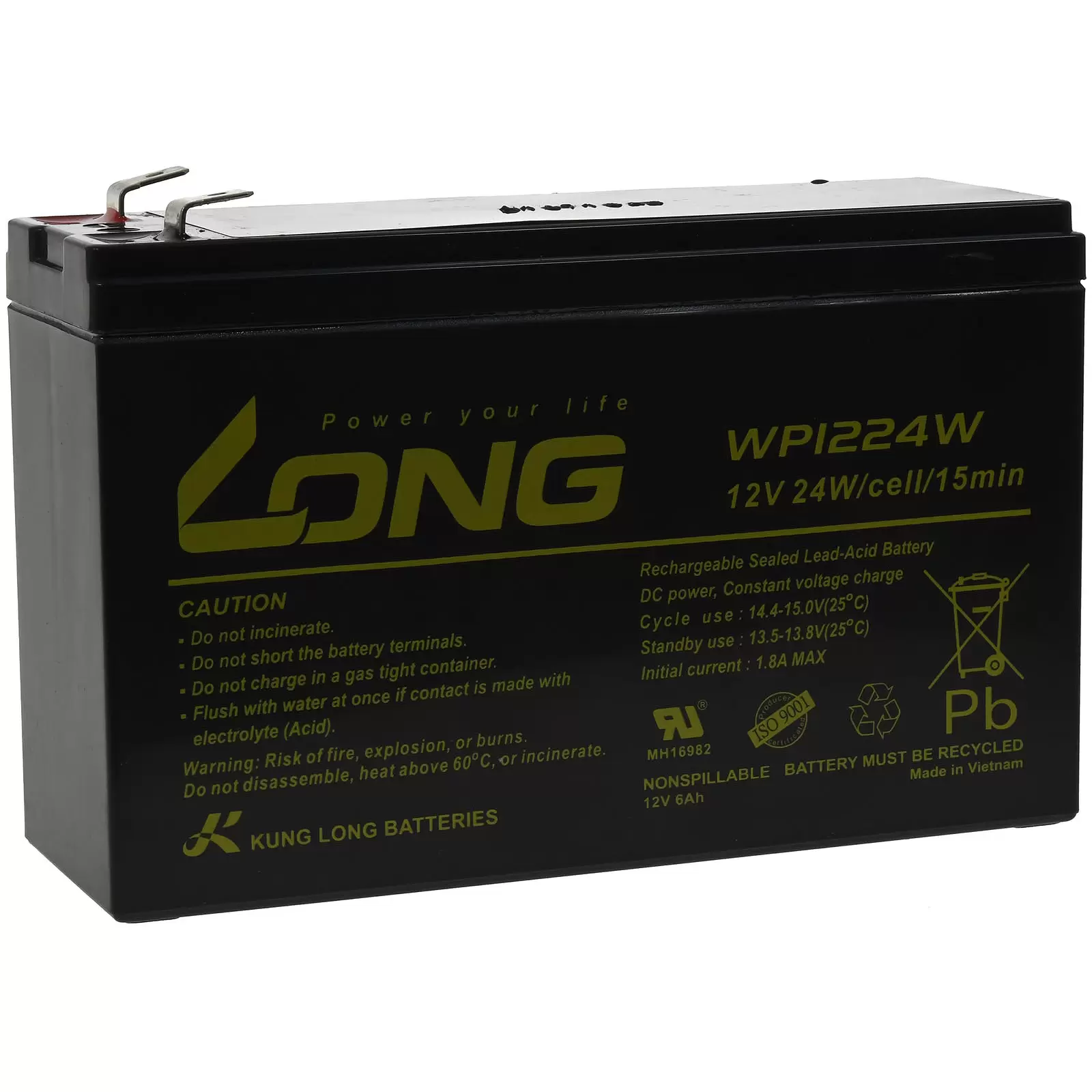 KungLong Bleiakku WP1224W 12V 6Ah KungLong Bleiakku WP1224W 12V 6Ah