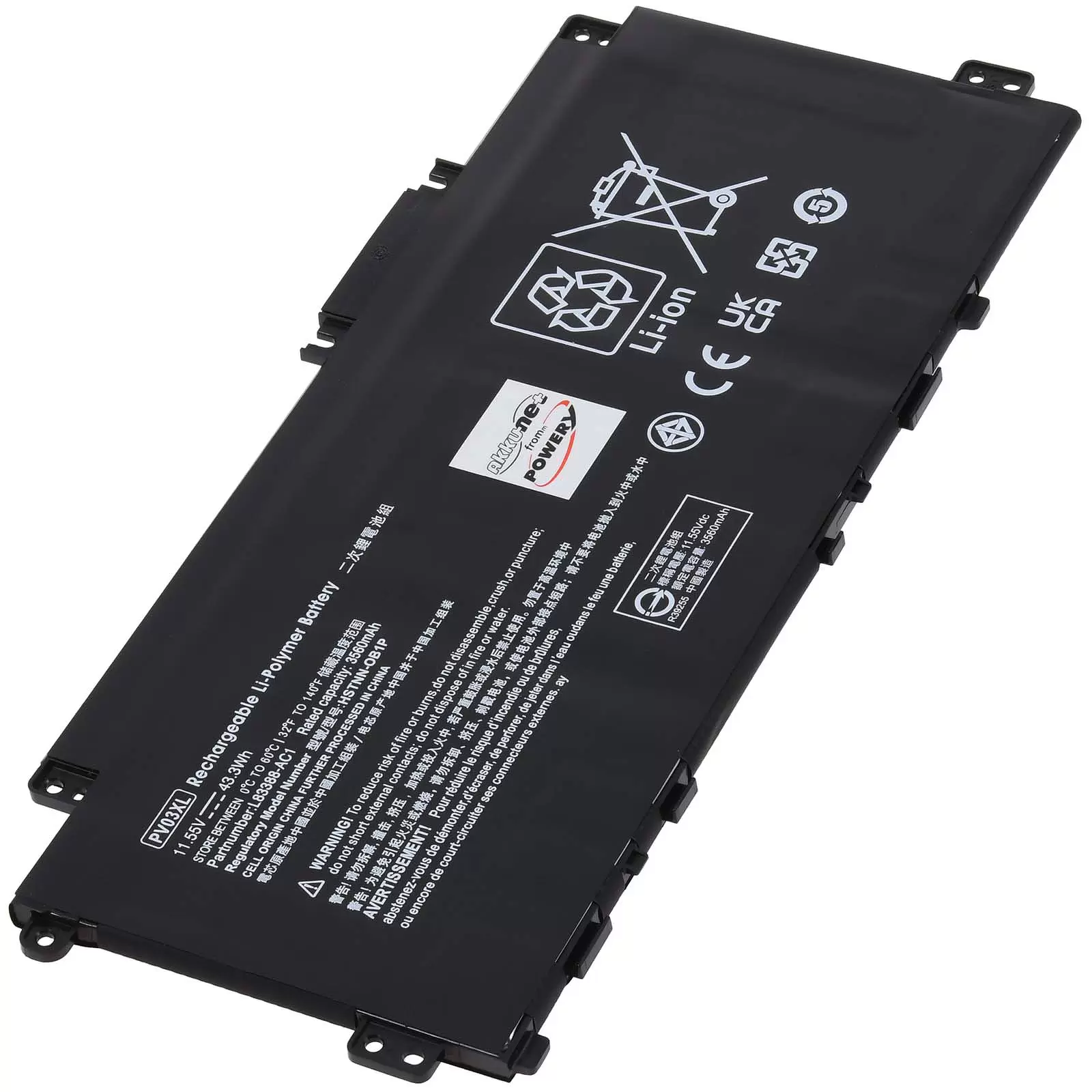 Akku passend für Laptop HP Pavilion 13-bb0069TU Pavilion 13-BB0062TU Typ PP03XL Akku passend für Laptop HP Pavilion 13-bb0069TU Pavilion 13-BB0062TU Typ PP03XL