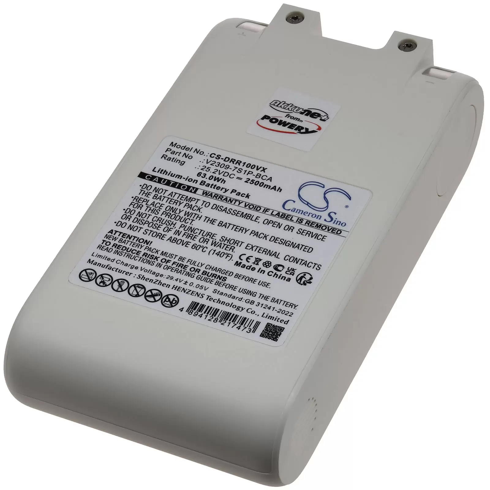 Akku passend für Staubsauger Dreame R10 Typ V2309-7S1P-BCA