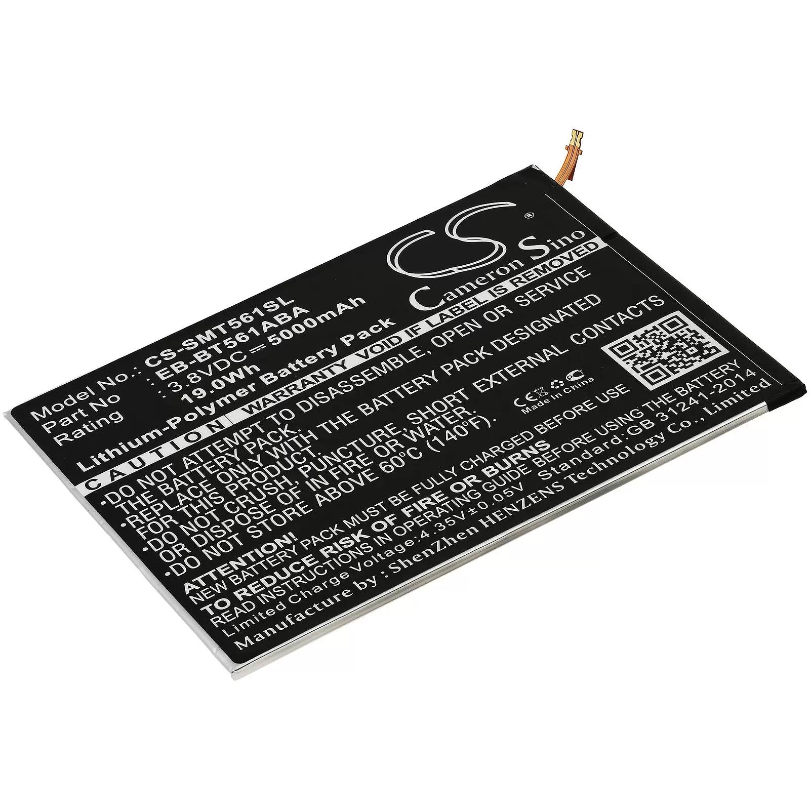 Akku passend für Tablet Samsung Galaxy Tab E Nook 9.6 / SM-T560 / Typ EB-BT561ABE u.a. Akku passend für Tablet Samsung Galaxy Tab E Nook 9.6 / SM-T560 / Typ EB-BT561ABE u.a.