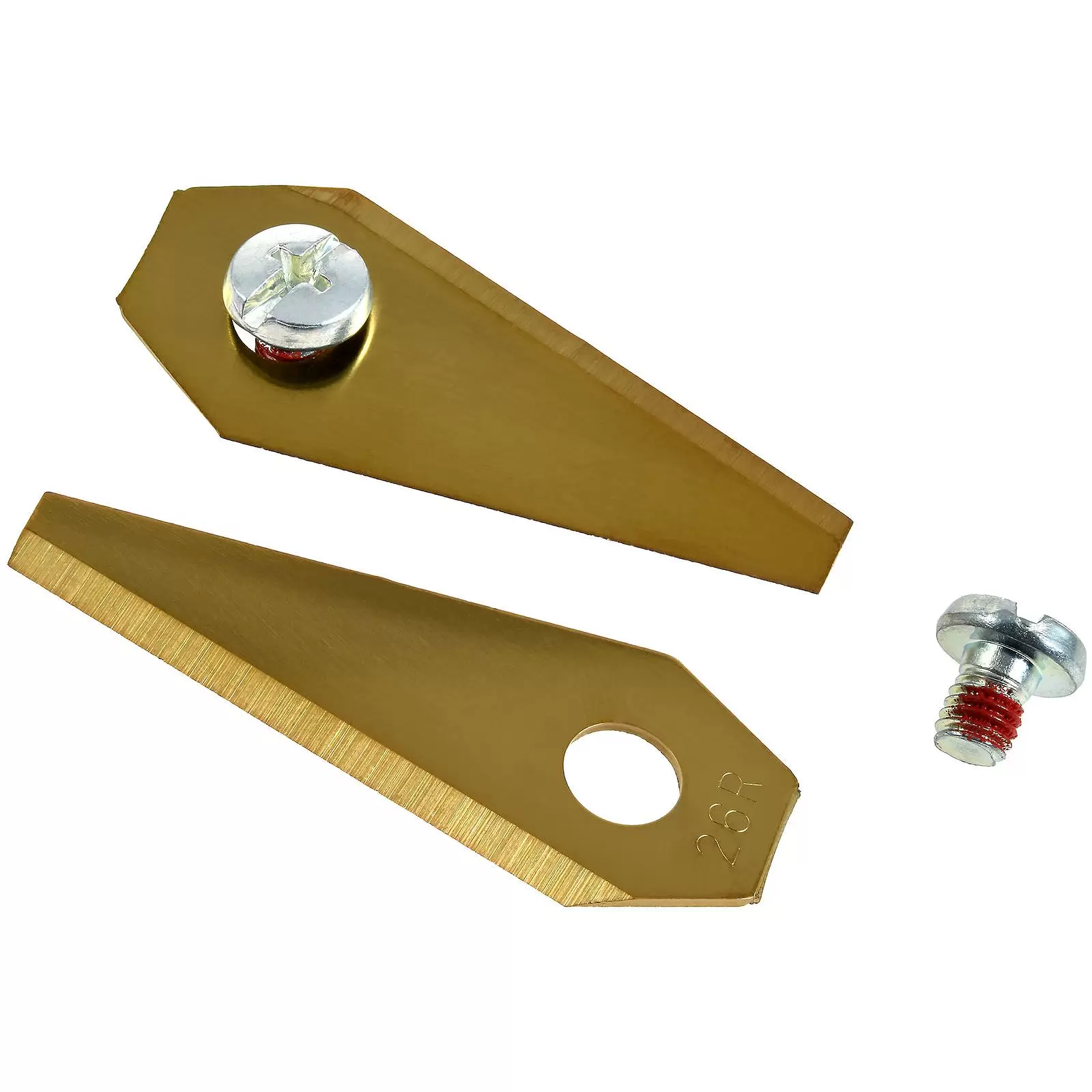 9x Ersatz-Messer Titan Klingen / Schneid-Klingen (1mm) für Bosch Indego Mähroboter Gold