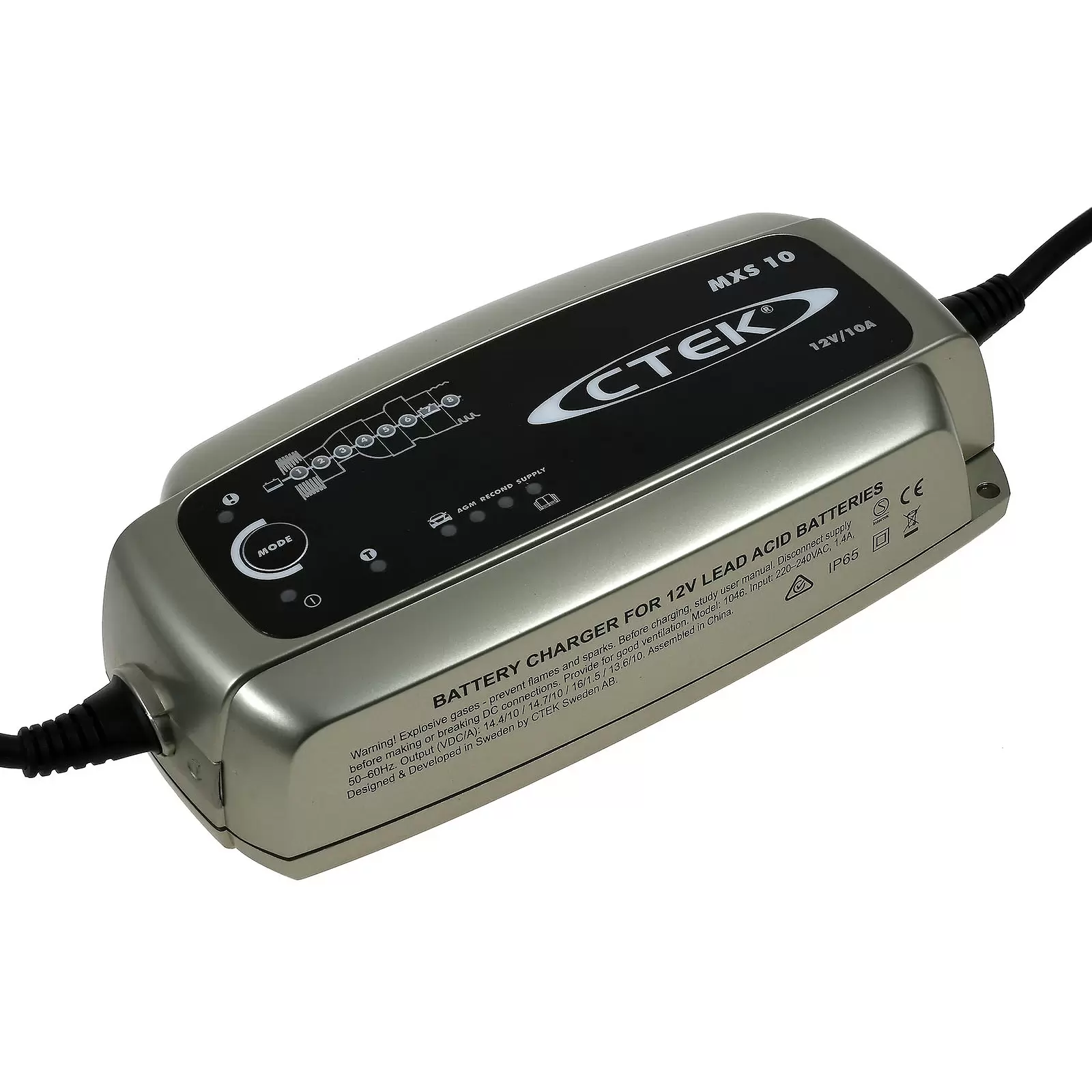 CTEK MXS 10 Batterie-Ladegerät, vollautomatisch u.a. für Auto, Caravan,  Boot 12V 10A EU