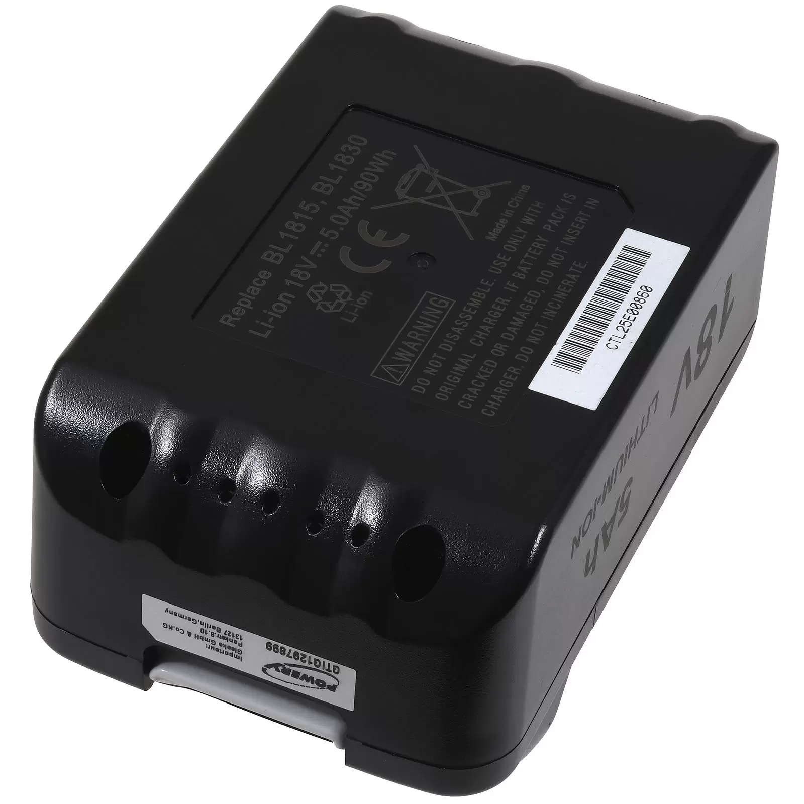 Akku kompatibel mit Makita Blockakku baugleich Typ BL1850B mit LED