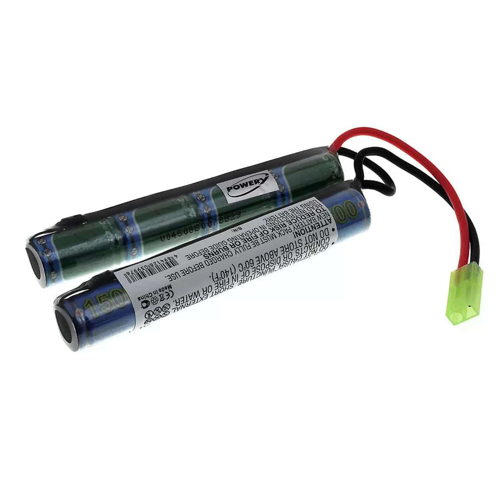 Akku für Softair-Waffen 9,6V-1500mAh (4+4 Zellen in Reihe)