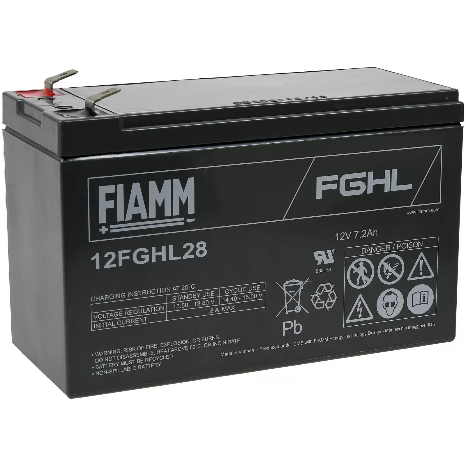 FIAMM Bleiakku 12FGHL28 12V 7,2Ah FIAMM Bleiakku 12FGHL28 12V 7,2Ah