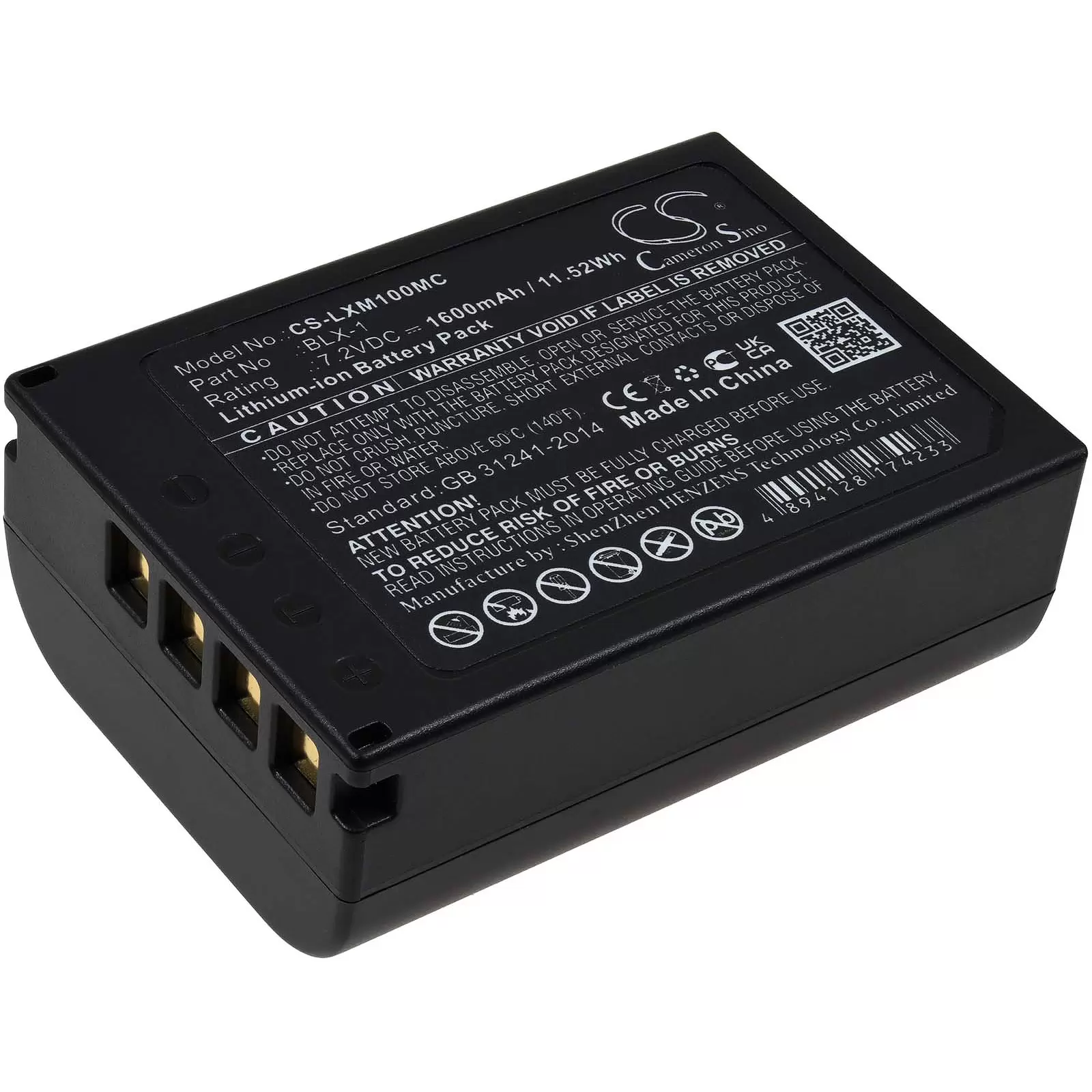 Akku passend für Digital- Systemkamera Olympus OM SYSTEM OM-1 / Typ BXT-1 Akku passend für Digital- Systemkamera Olympus OM SYSTEM OM-1 / Typ BXT-1