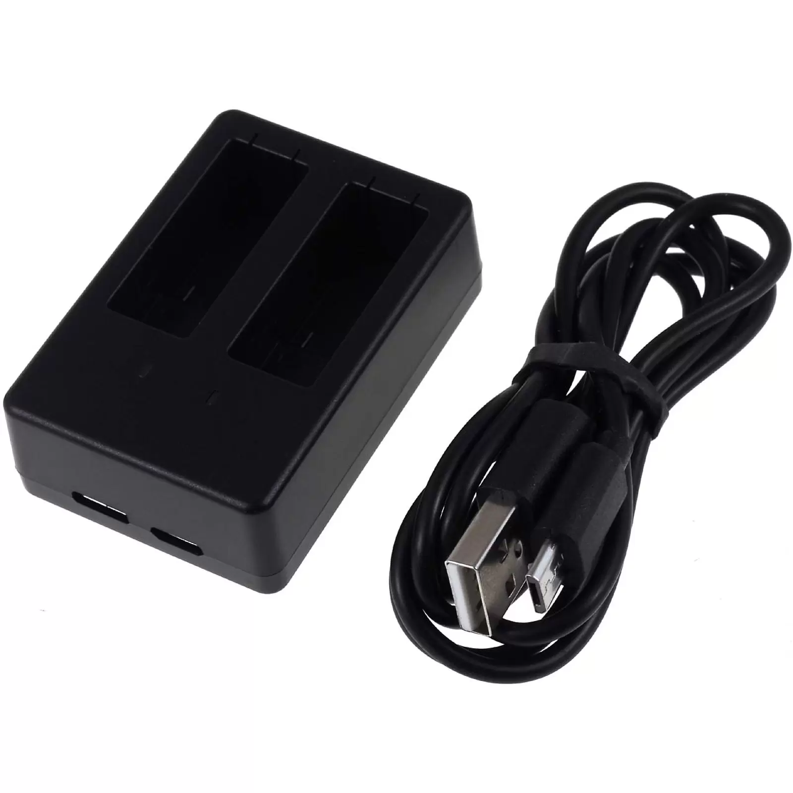 Ladegerät für 2 Stück GoPro Hero 5 Akkus / Ladertyp AHDBT-501 inkl. Micro USB Kabel