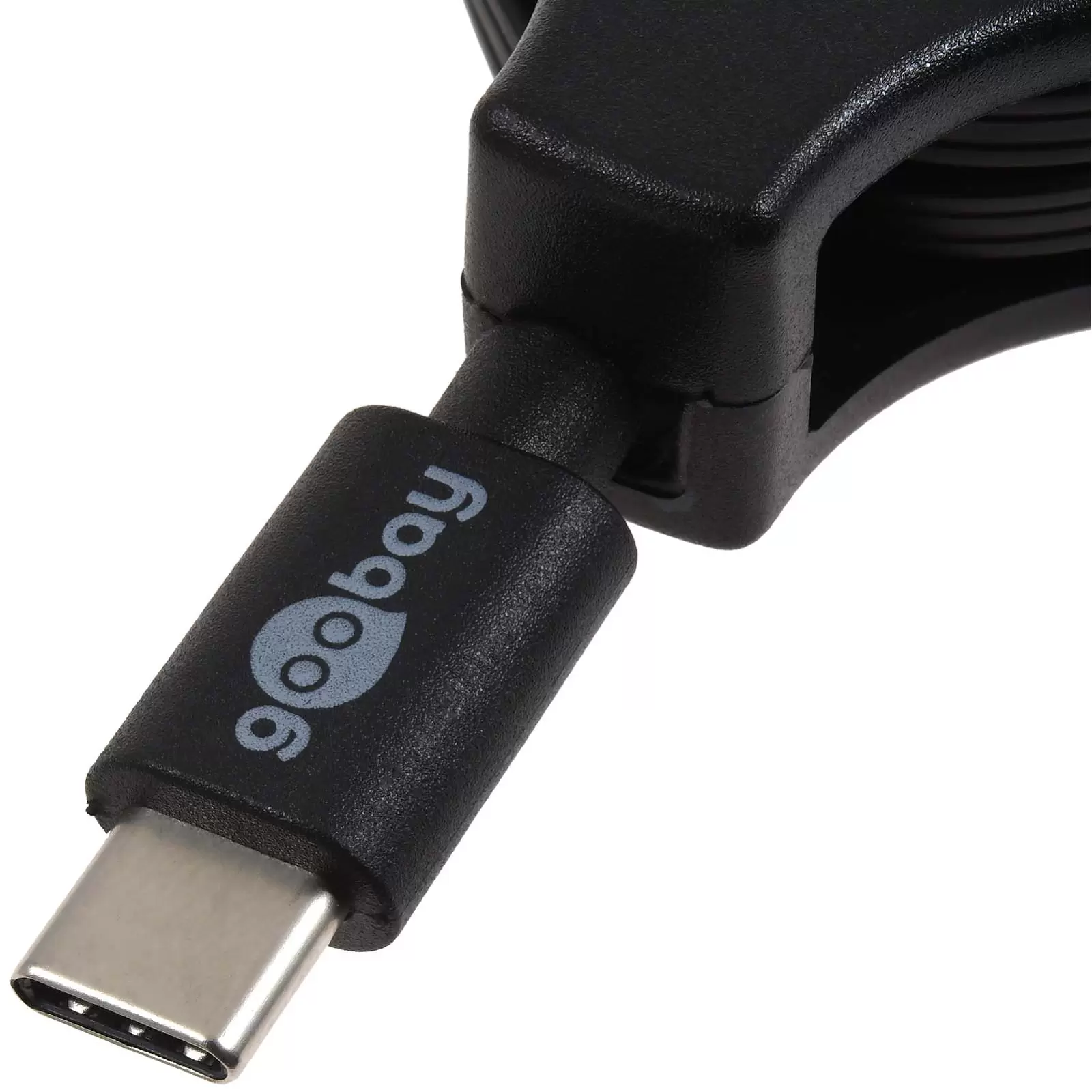 goobay USB-C Lade - und Synchronisationskabel, ausziehbar, 1m ,45743