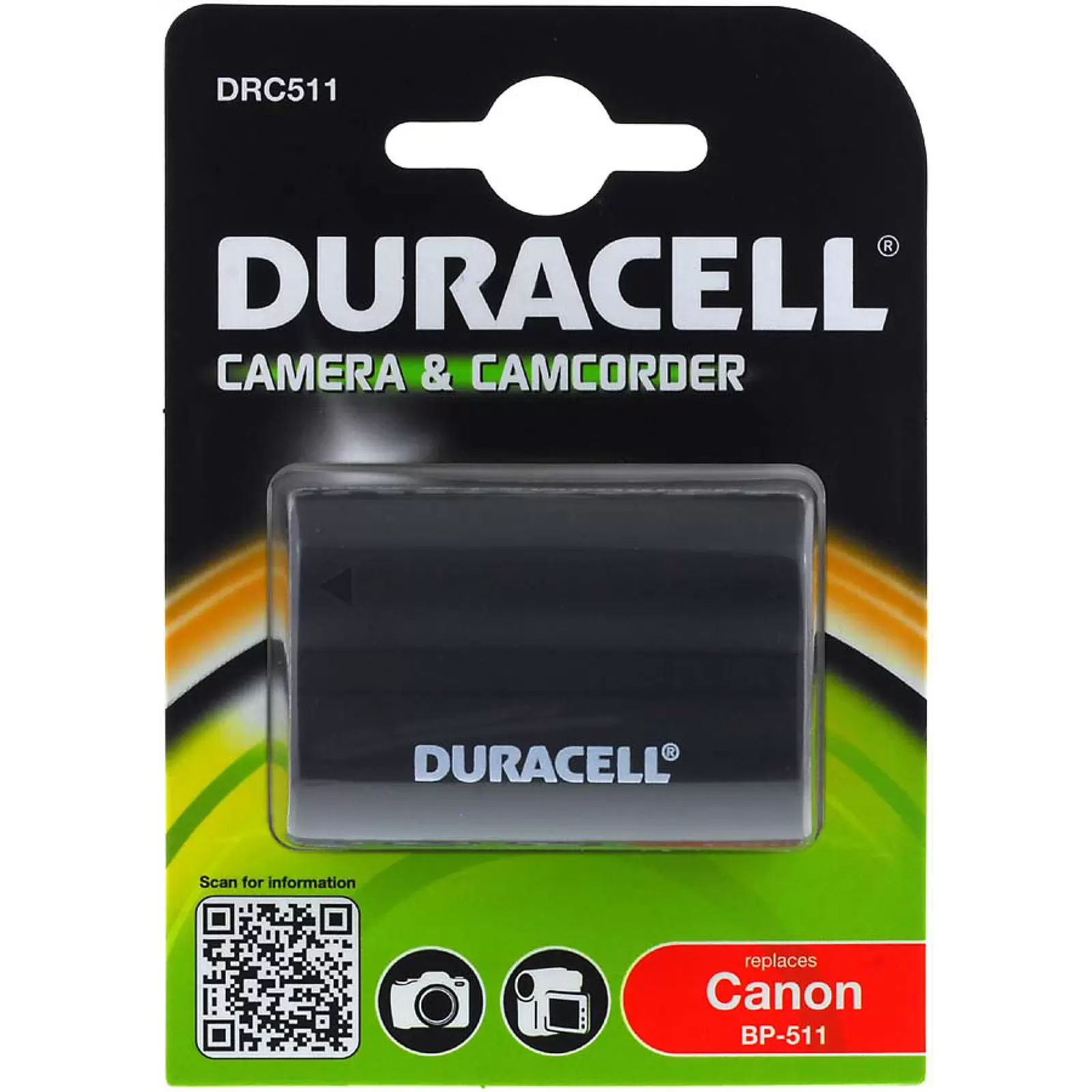 Duracell Akku DRC511 für Canon Typ BP-511 Duracell Akku DRC511 für Canon Typ BP-511