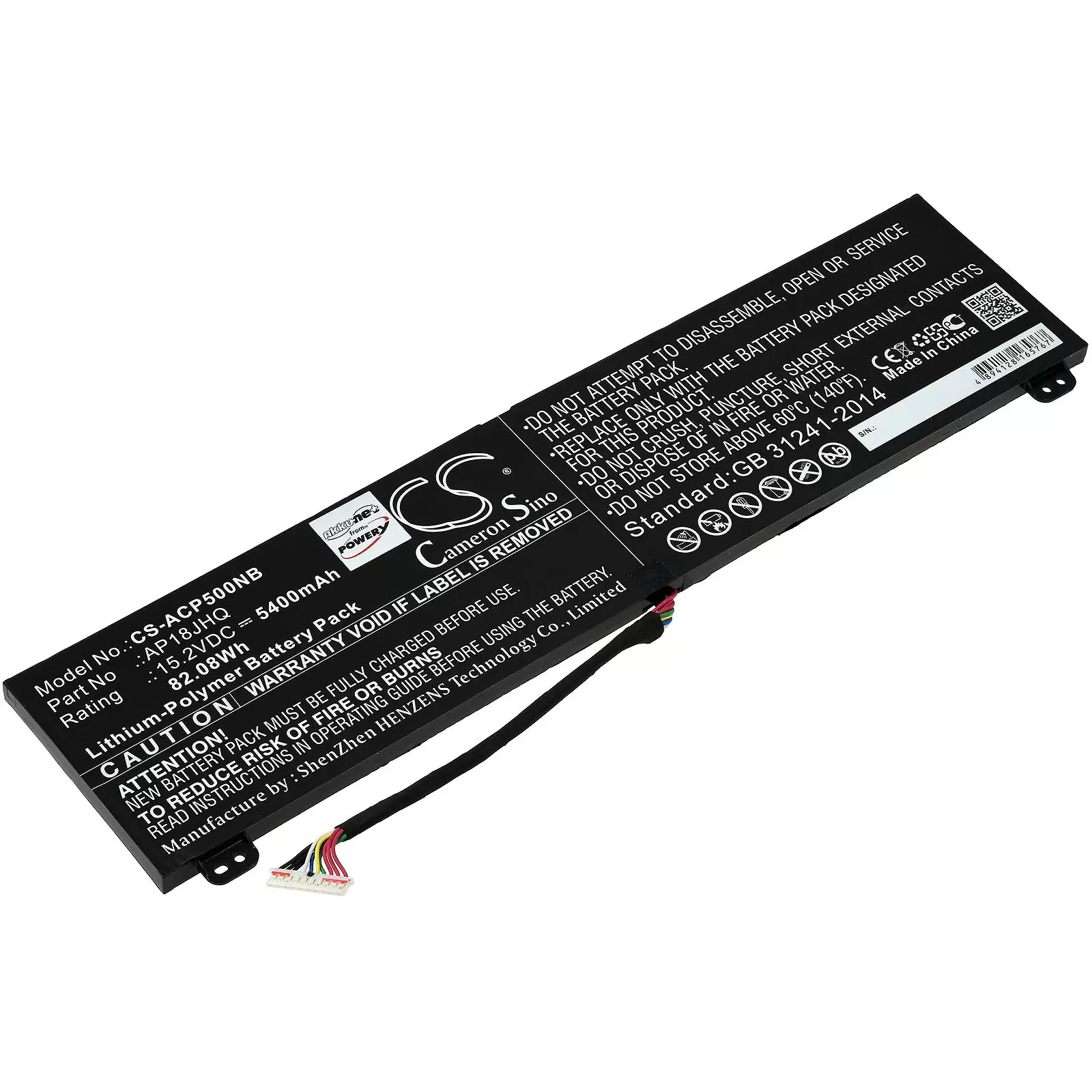 Akku passend für Laptop Acer ConceptD 7 CN715-71, ConceptD 7 Pro CN715-71P-58G, Typ AP18JHQ u.a.