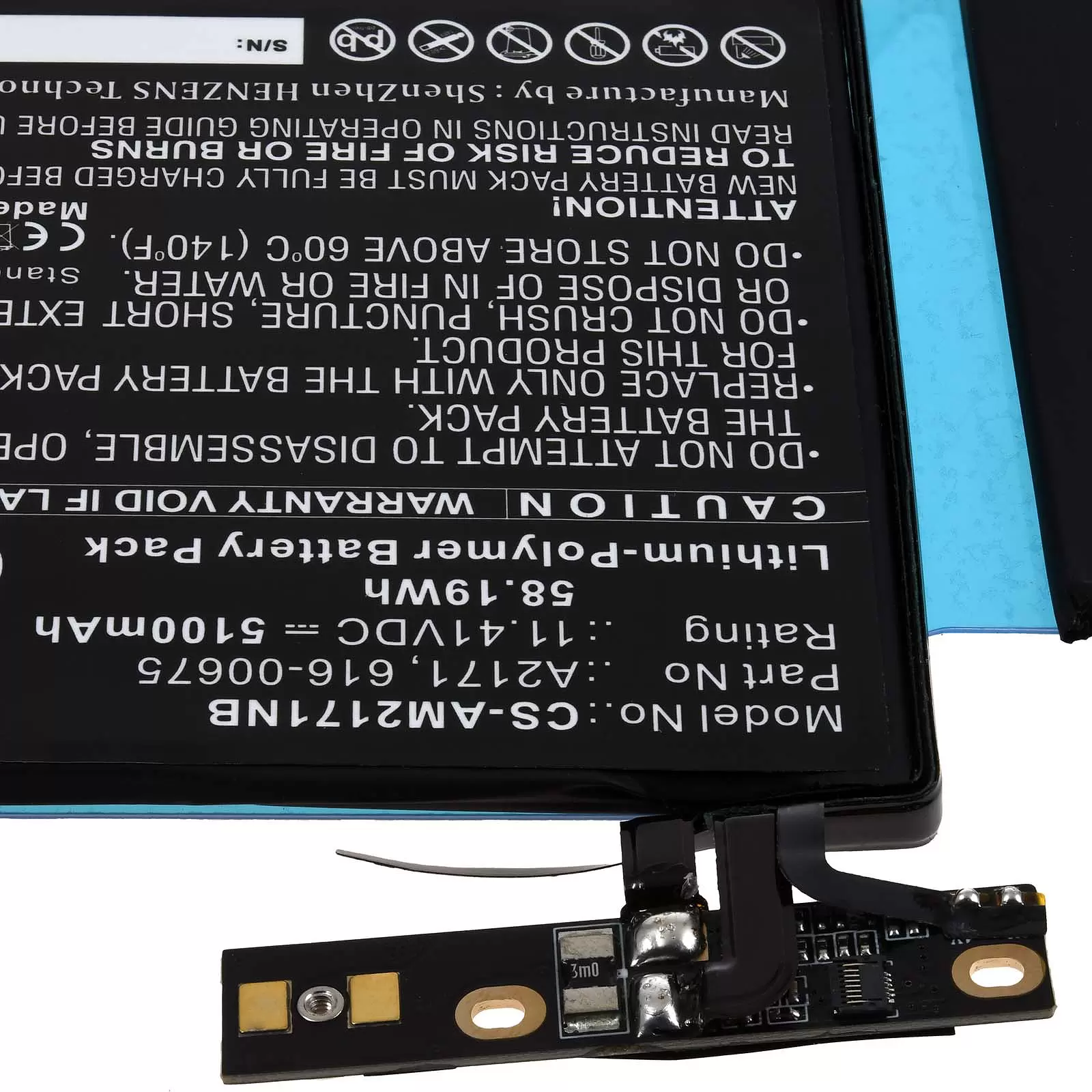 Akku passend für Laptop Apple MacBook Pro Retina 13.3 (A2159), Typ A2171