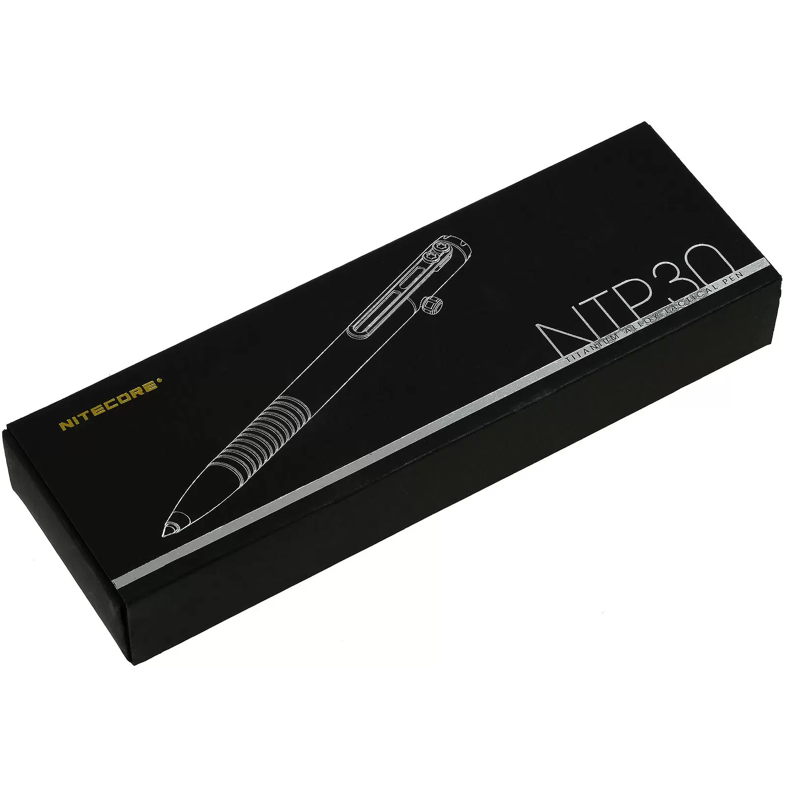 Nitecore Tactical Pen, taktischer Stift, Kugelschreiber NTP30, silber, Titan