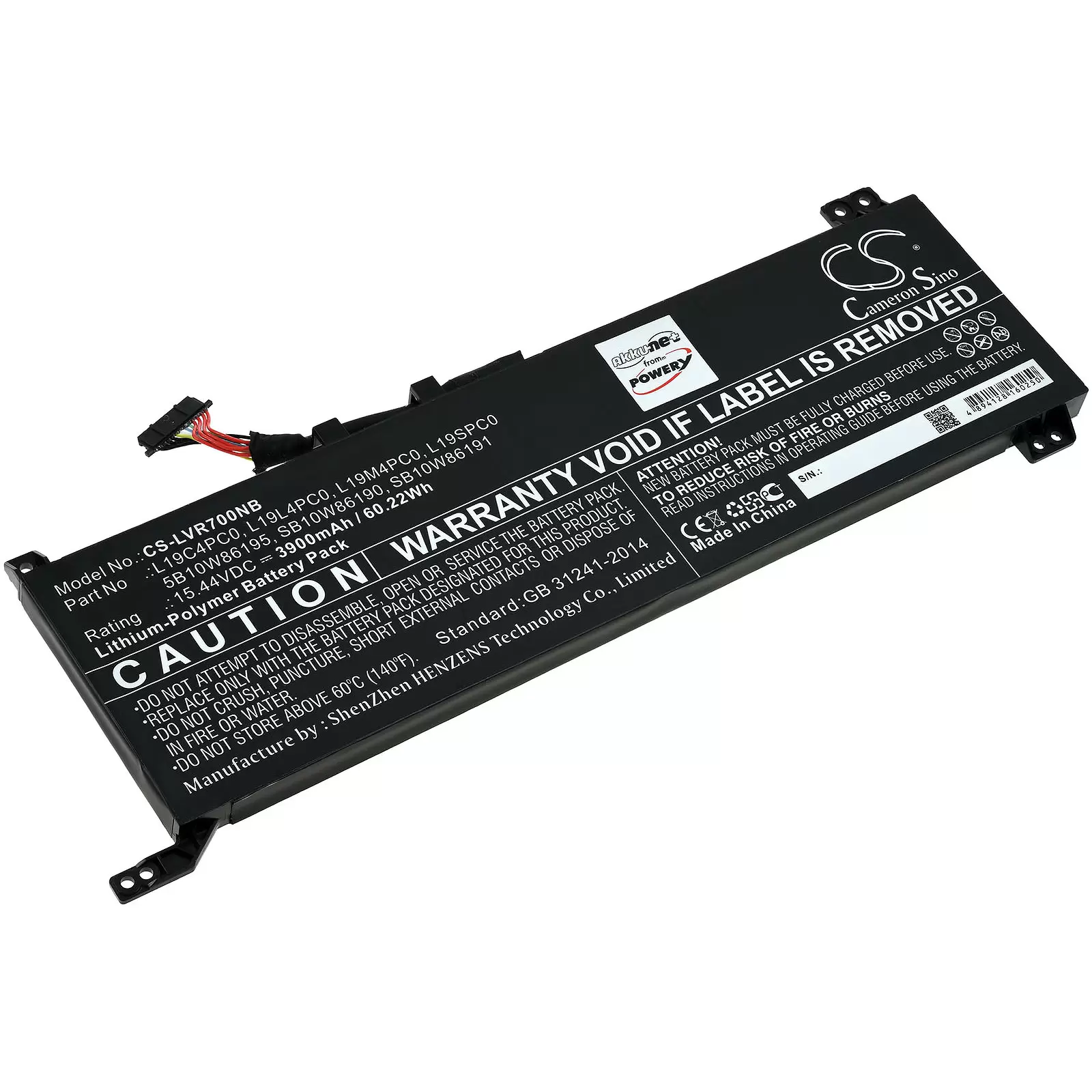 Akku passend für Laptop Lenovo Legion 5 15IMH05H, Legion R7000 2020, Typ L19C4PC0 u.a. Akku passend für Laptop Lenovo Legion 5 15IMH05H, Legion R7000 2020, Typ L19C4PC0 u.a.