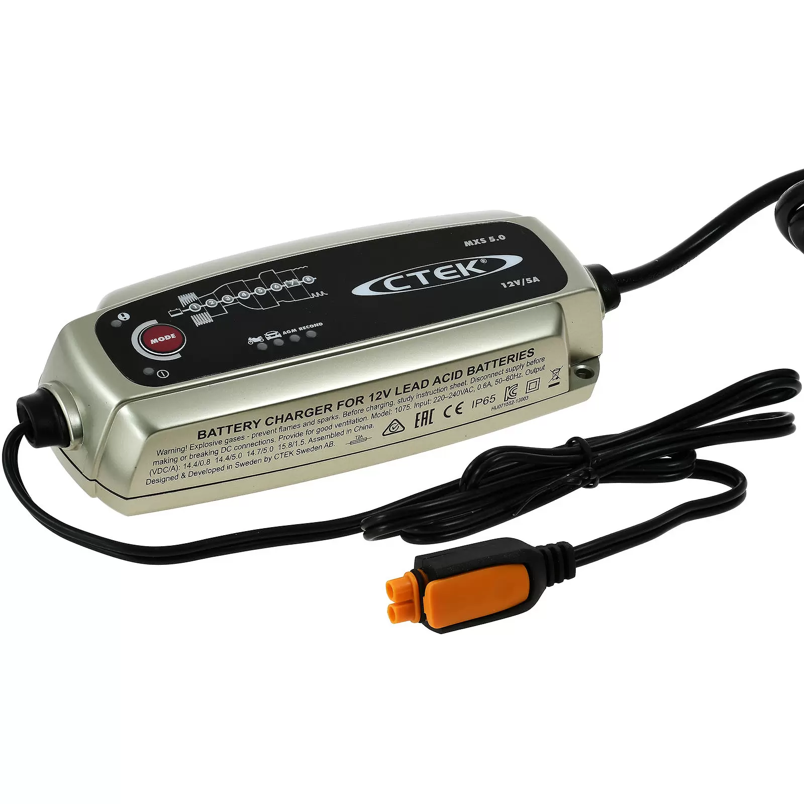 CTEK MXS 5.0 Batterie-Ladegerät mit autom. Temperaturkompensation 12V 5A EU-Stecker