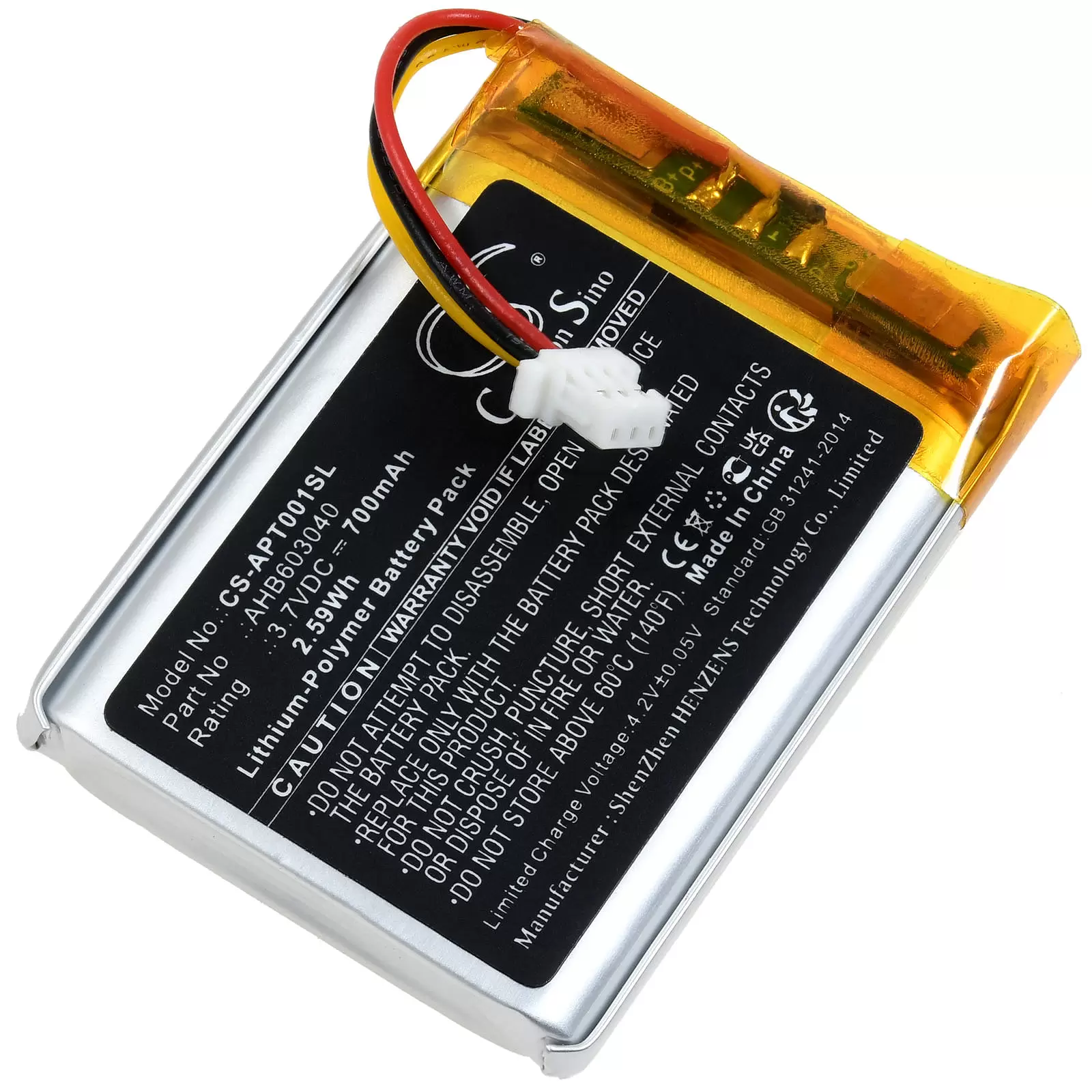 Akku passend für Bluetooth-Kopfhörer adidas RPT-01 Typ AHB603040 Akku passend für Bluetooth-Kopfhörer adidas RPT-01 Typ AHB603040