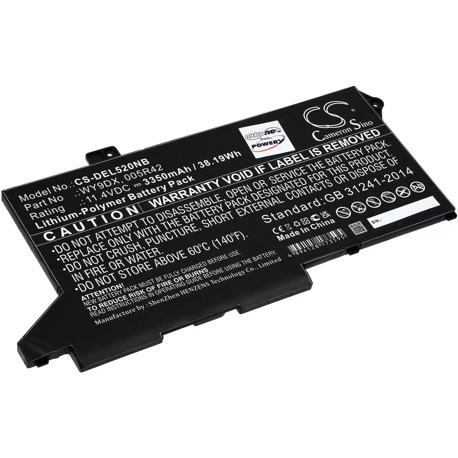 Akku passend für Laptop Dell Latitude 5420, 5520, Typ WY9DX