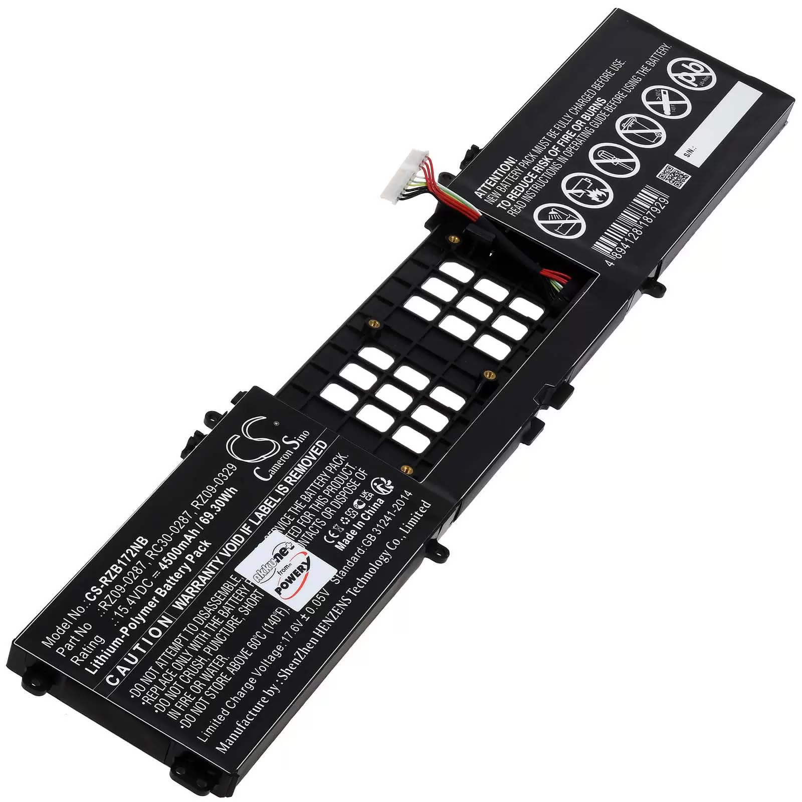 Akku passend für Laptop Razer Blade Pro 17 2019, Blade Pro 17 2020, Typ RZ09-0287 Akku passend für Laptop Razer Blade Pro 17 2019, Blade Pro 17 2020, Typ RZ09-0287