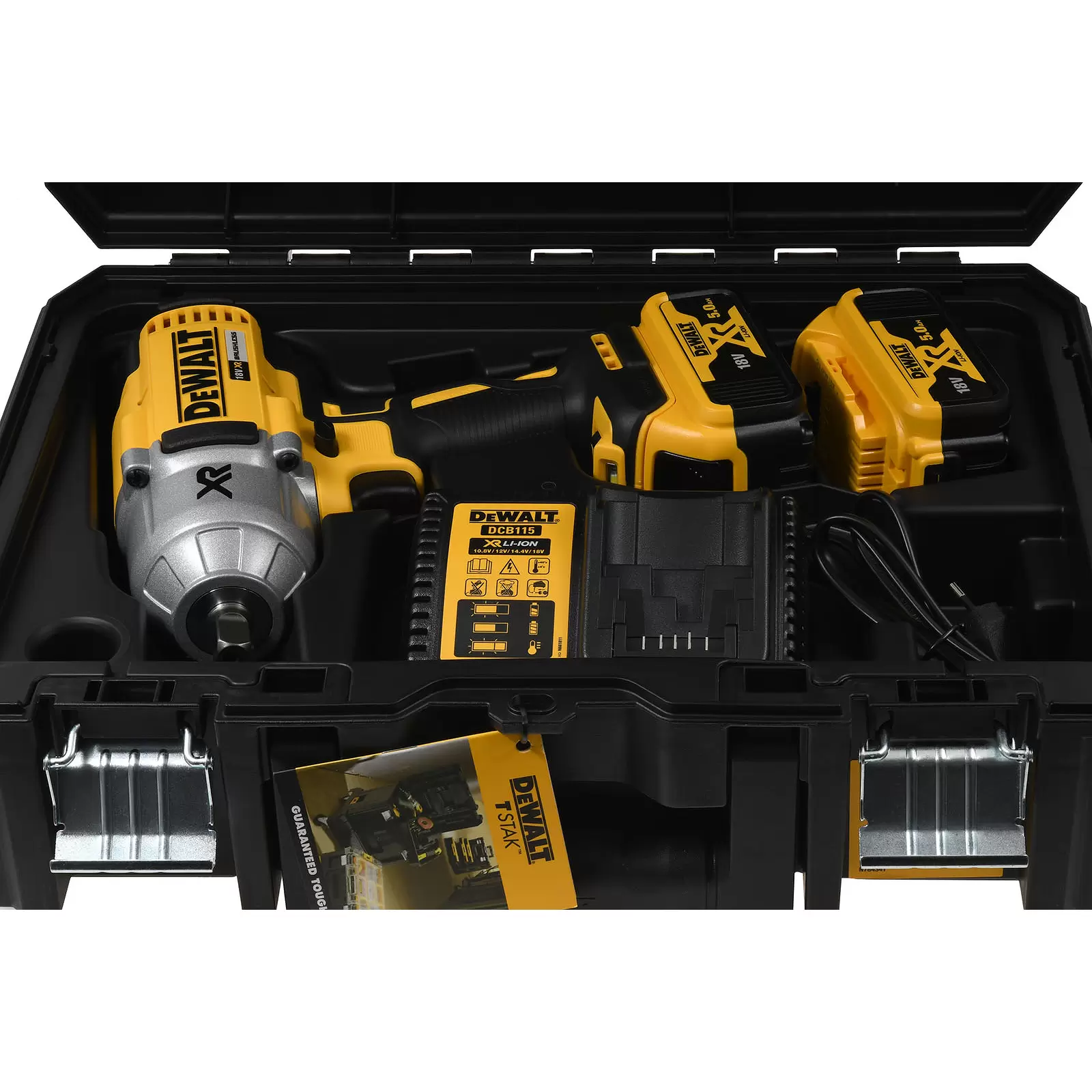 DEWALT DCF899N-XJ 18 V Akku-Schlagschrauber inkl. 2x DCB184 Akku, 1x Ladegerät DCB115 & Box