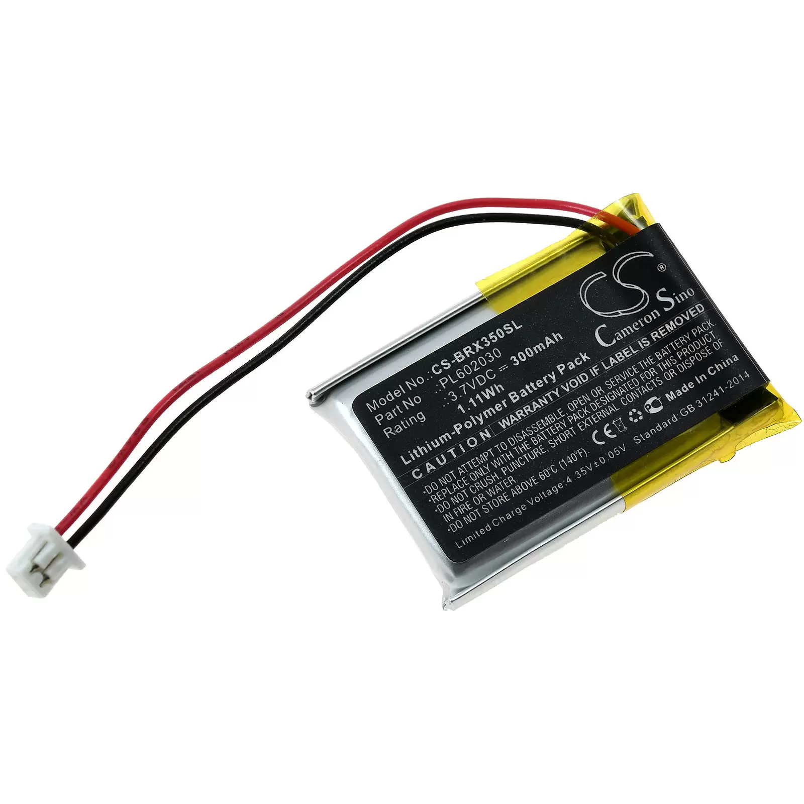 Akku passend für Kopfhörer, Headset BlueParrot VXI B350-XT, Typ PL602030 Akku passend für Kopfhörer, Headset BlueParrot VXI B350-XT, Typ PL602030