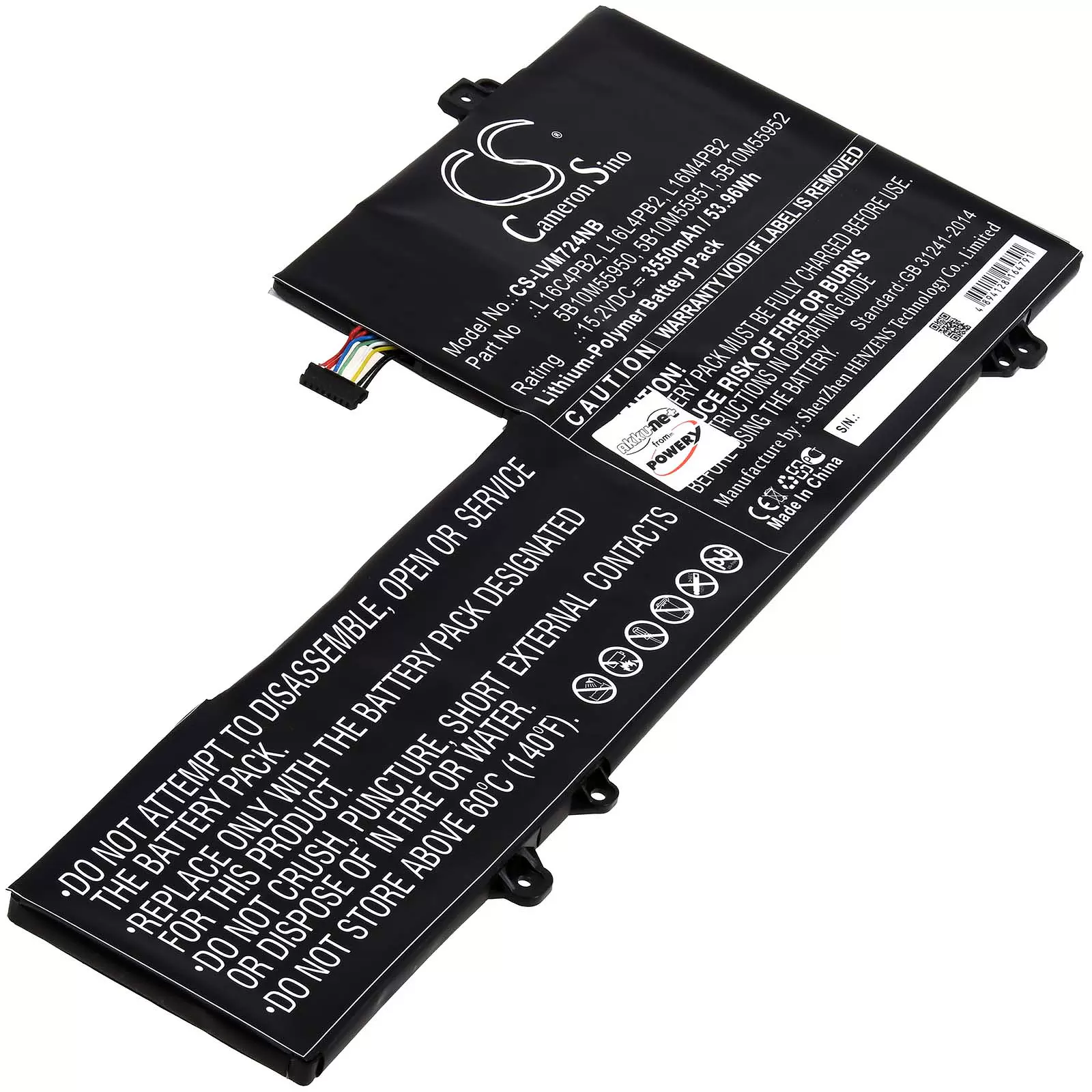 Akku passend für Laptop Lenovo IdeaPad 720s-14IKB, Xiaoxin Air Pro, V720-14, Typ L16L4PB2