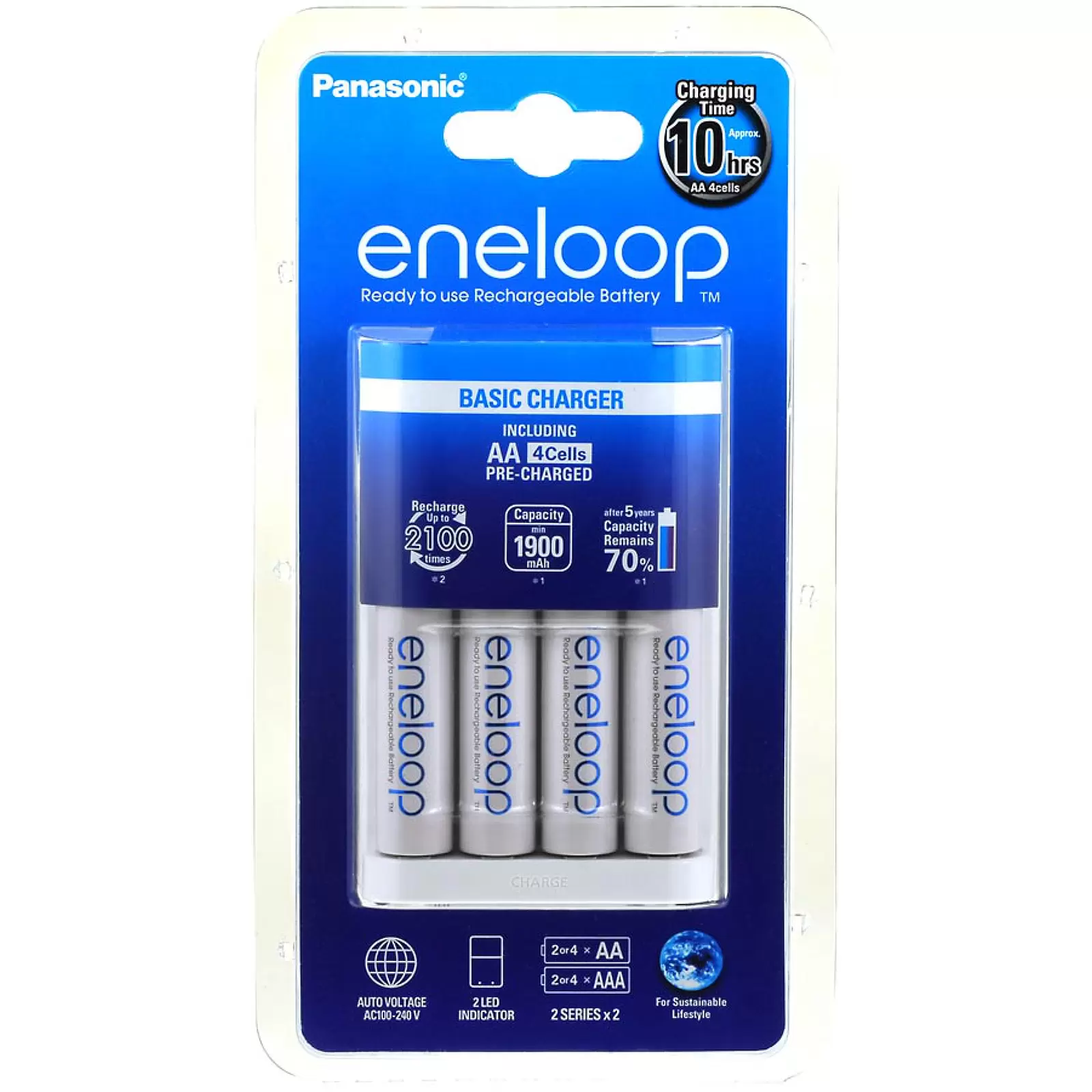 Ladegerät Panasonic eneloop BQ-CC18 inkl. 4x Akku Panasonic eneloop AA 1900mAh