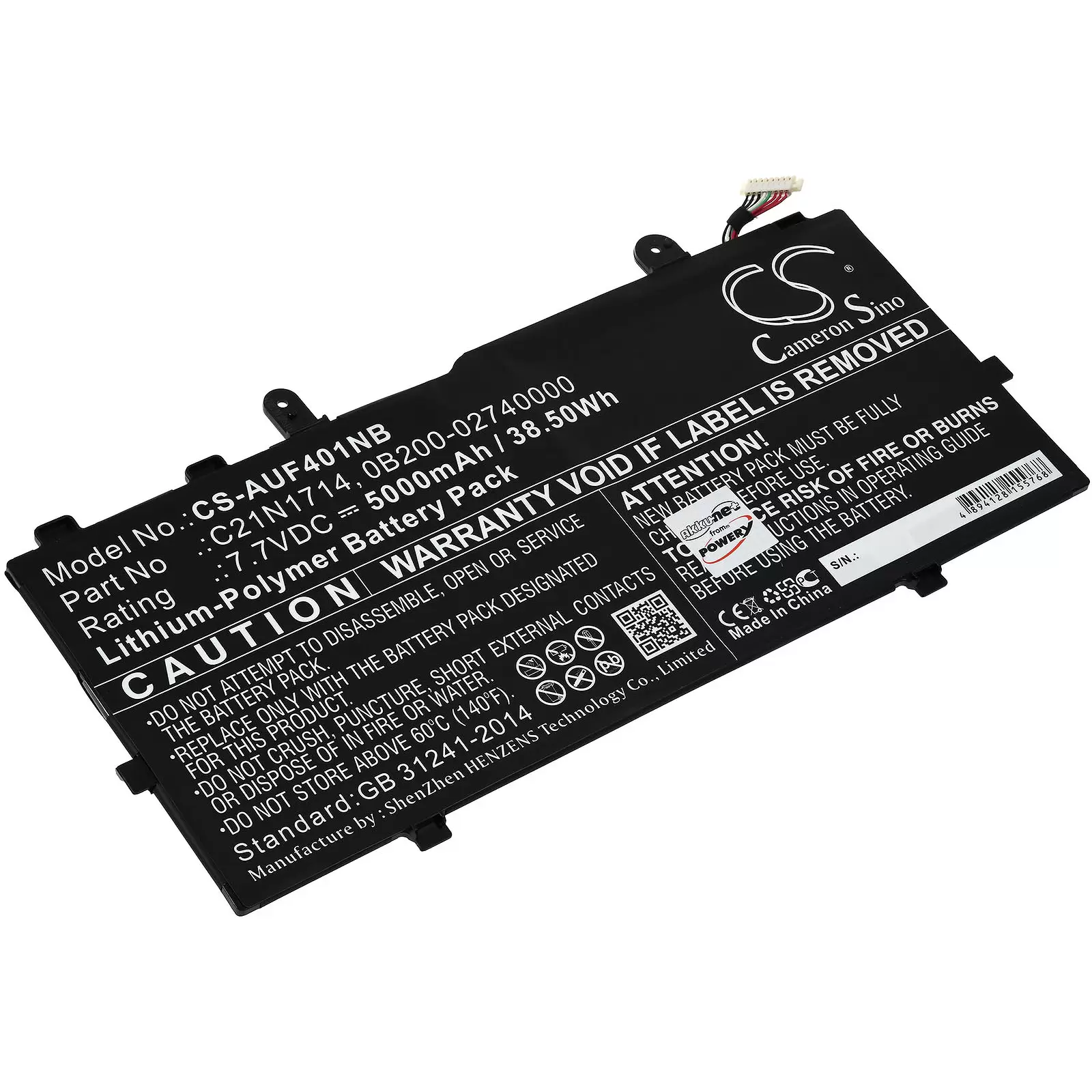 Akku passend für Laptop Asus VivoBook Flip 14 TP401MA-EC012TS, Flip 14 TP401CA-EC012T, Typ C21N1714