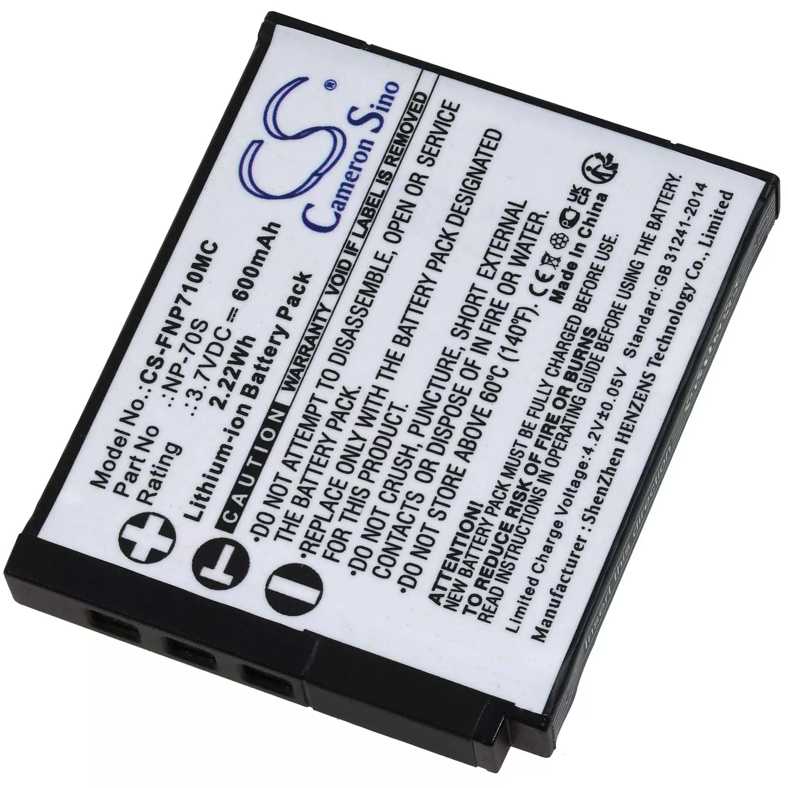 Akku passend für Sofortbildkamera Fujifilm Instax Mini 99 Typ NP-70S Akku passend für Sofortbildkamera Fujifilm Instax Mini 99 Typ NP-70S