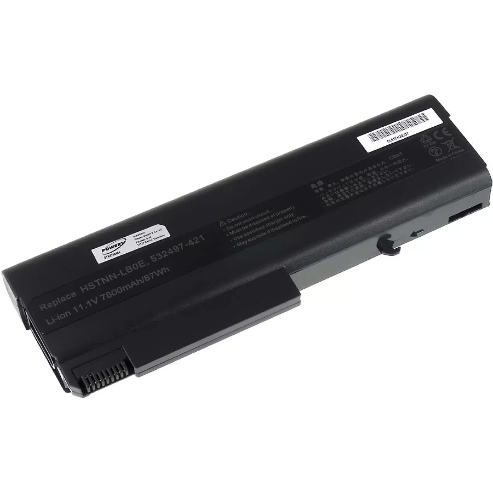 Akku für HP Compaq 6730b/6735b/6535b / Typ HSTNN-IB69 7800mAh