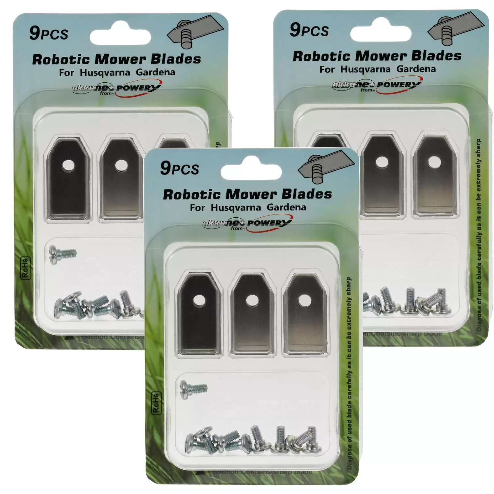 27x Ersatz-Messer Klingen / Schneid-Klingen (0,75mm) kompatibel mit Husqvarna, Gardena Mähroboter 27x Ersatz-Messer Klingen / Schneid-Klingen (0,75mm) kompatibel mit Husqvarna, Gardena Mähroboter