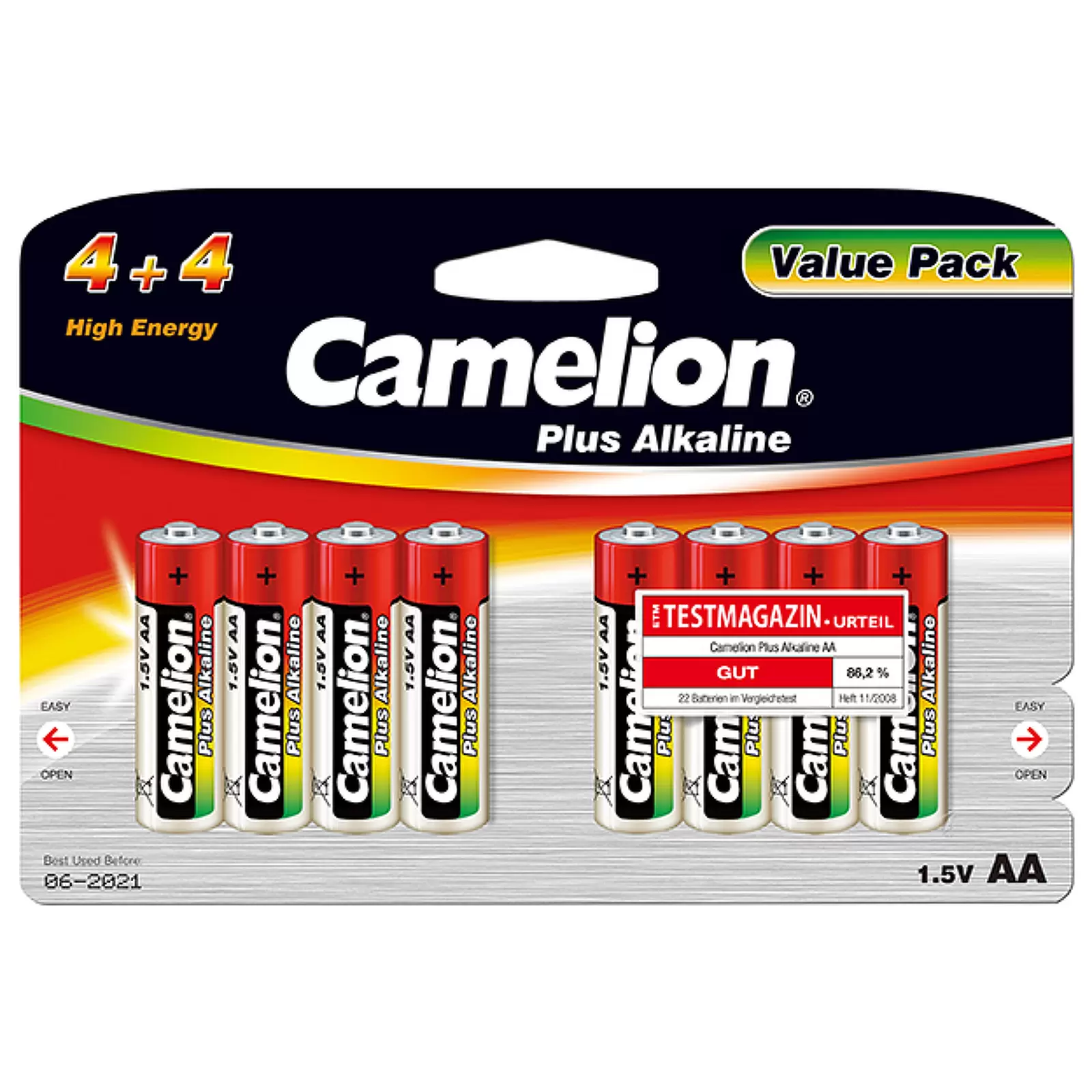 Batterie Camelion Mignon LR6 MN1500 AA AM3 Plus Alkaline (4+4) 8er Blister