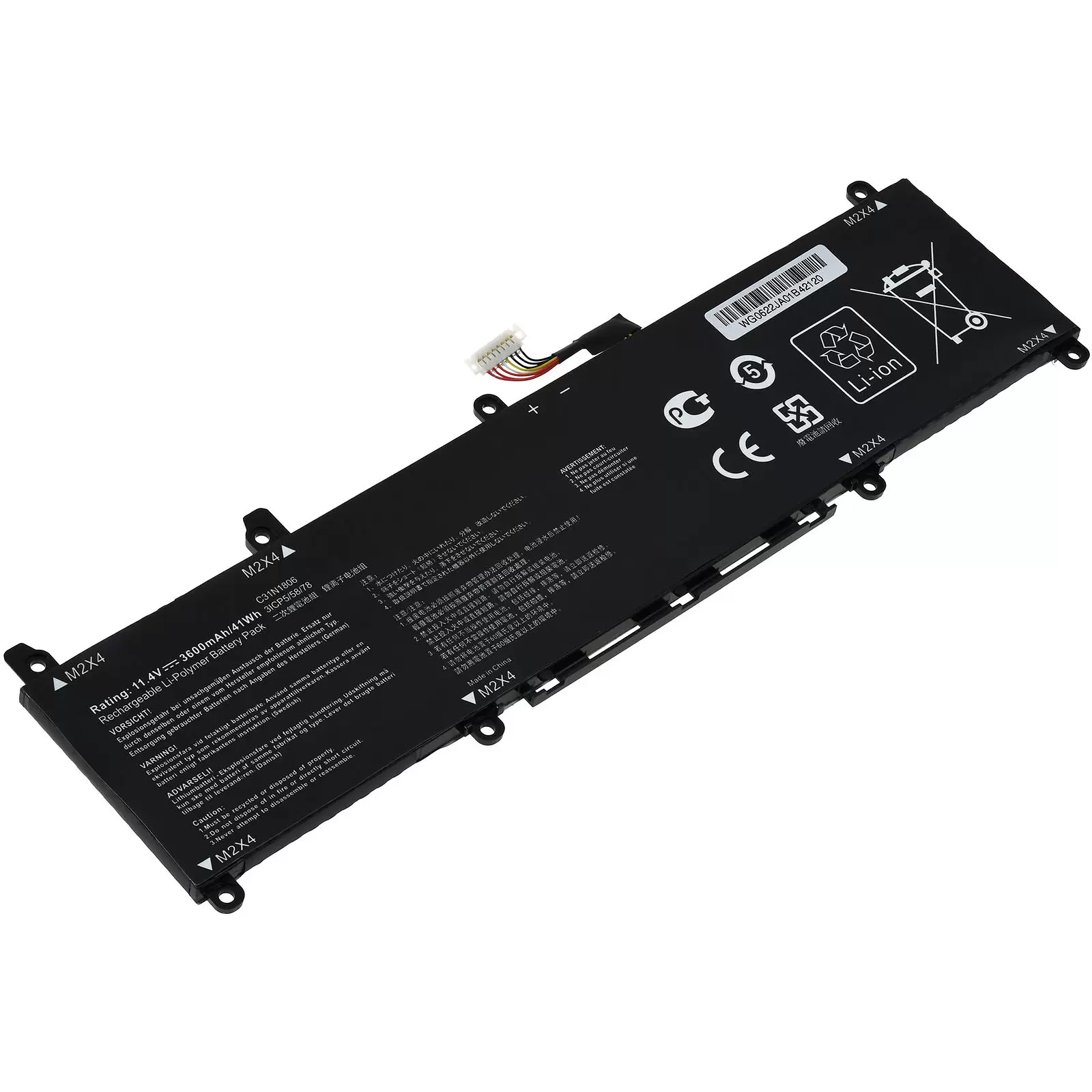 Akku für Laptop Asus VivoBook S13 S330FA-EY138T / S13 S330FA-EY005T / Typ C31N1806