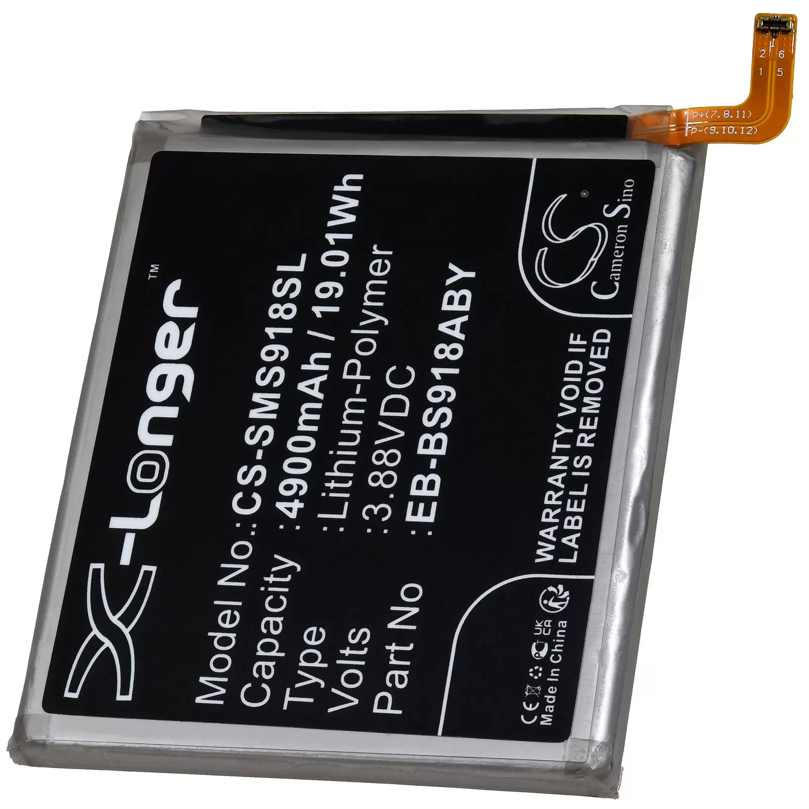 Akku passend für Samsung Galaxy S23 ULTRA 5G SM-S918B Smartphone Typ EB-BS918ABY