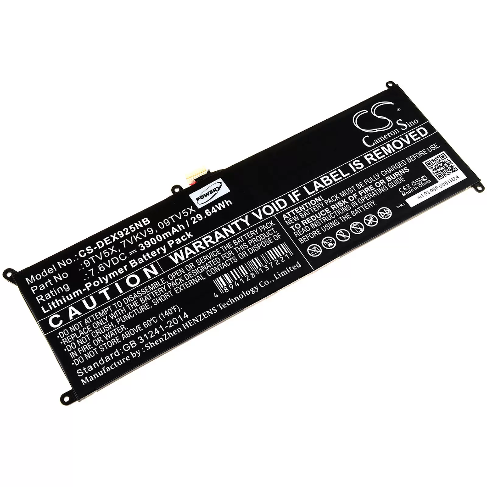 Akku für Laptop Dell XPS 12 9250 / Latitude 12 7275 / Typ 7VKV9 Akku für Laptop Dell XPS 12 9250 / Latitude 12 7275 / Typ 7VKV9