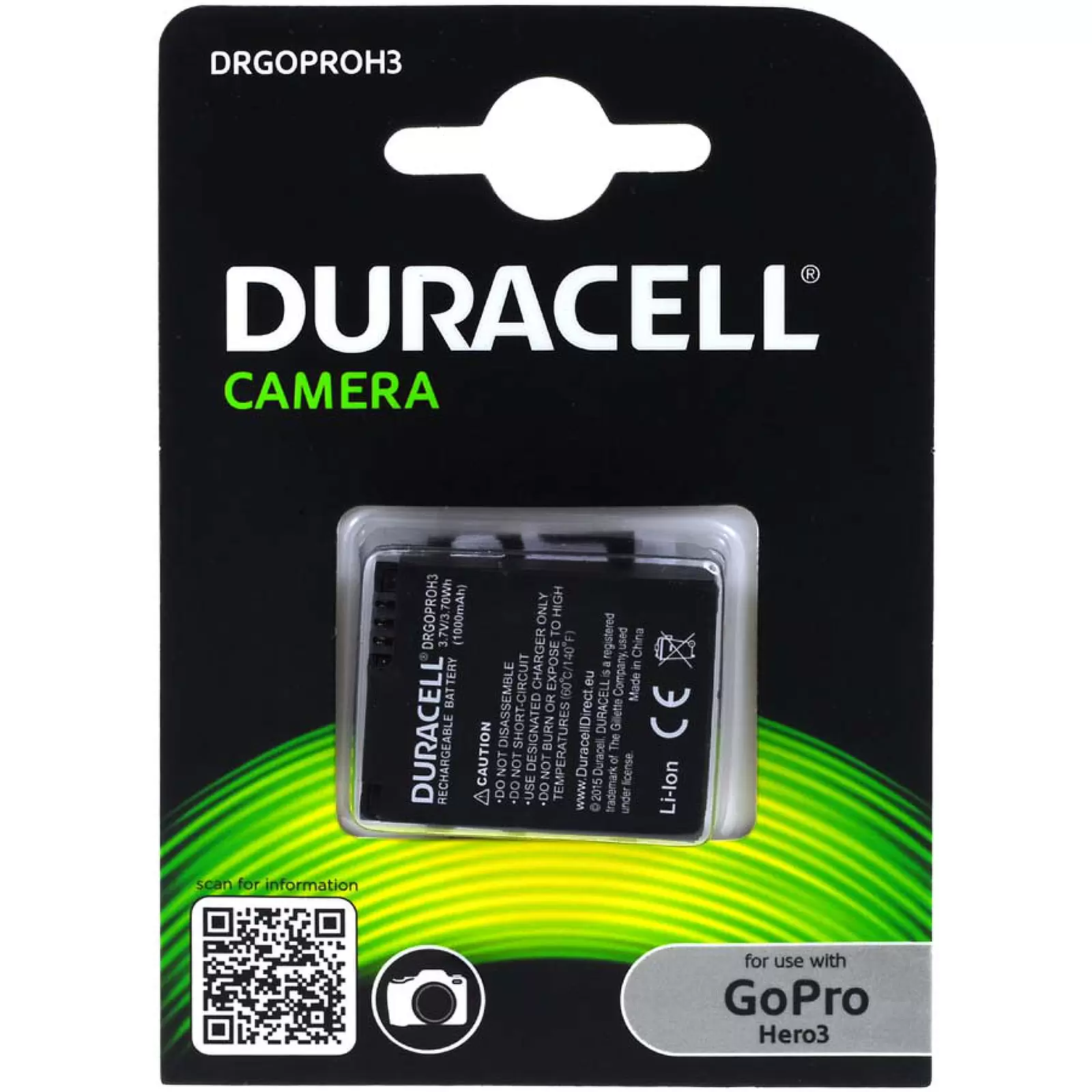 Duracell Akku für GoPro Hero 3 Typ AHDBT-201