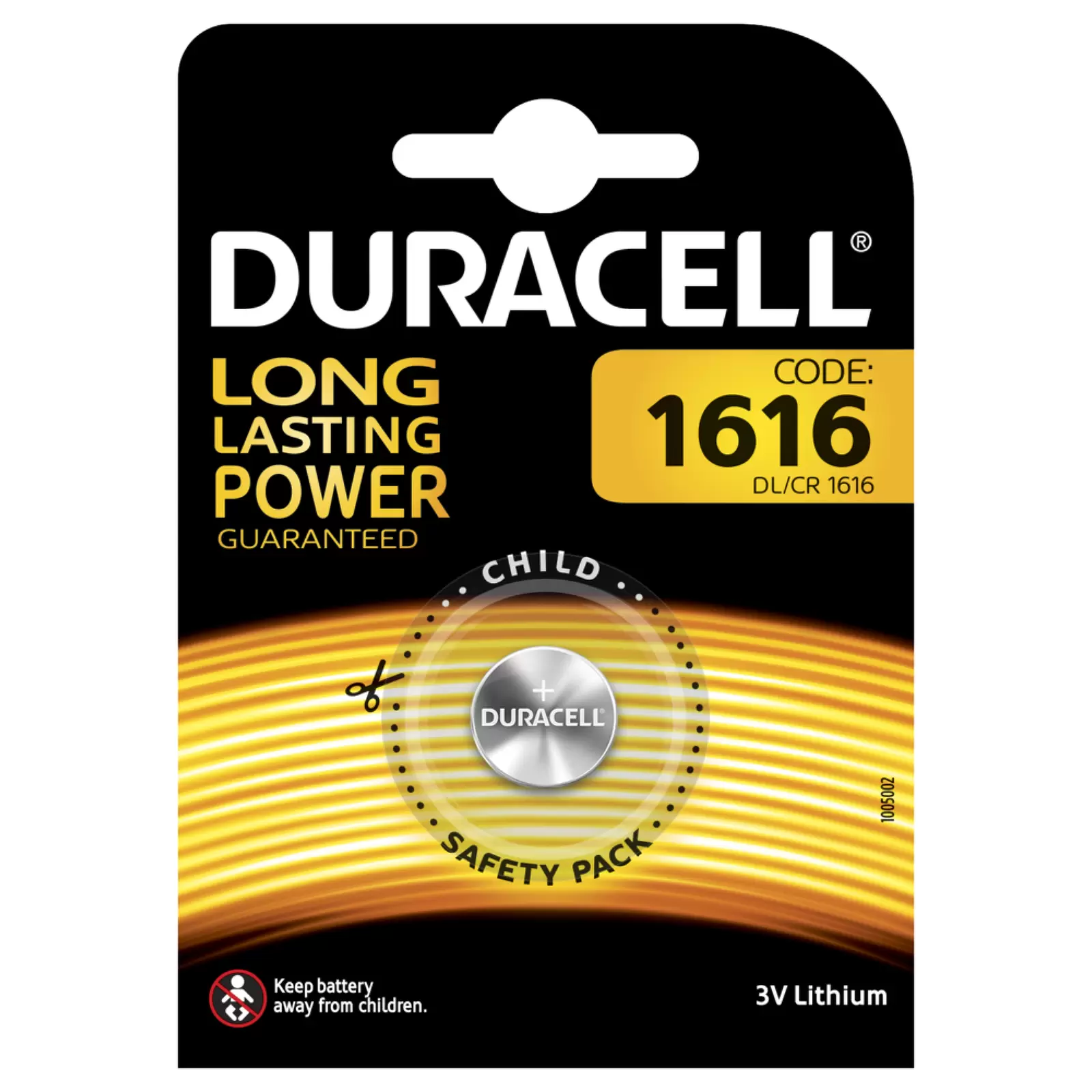 Lithium Knopfzelle Duracell DL1616 / CR1616 1er Blister