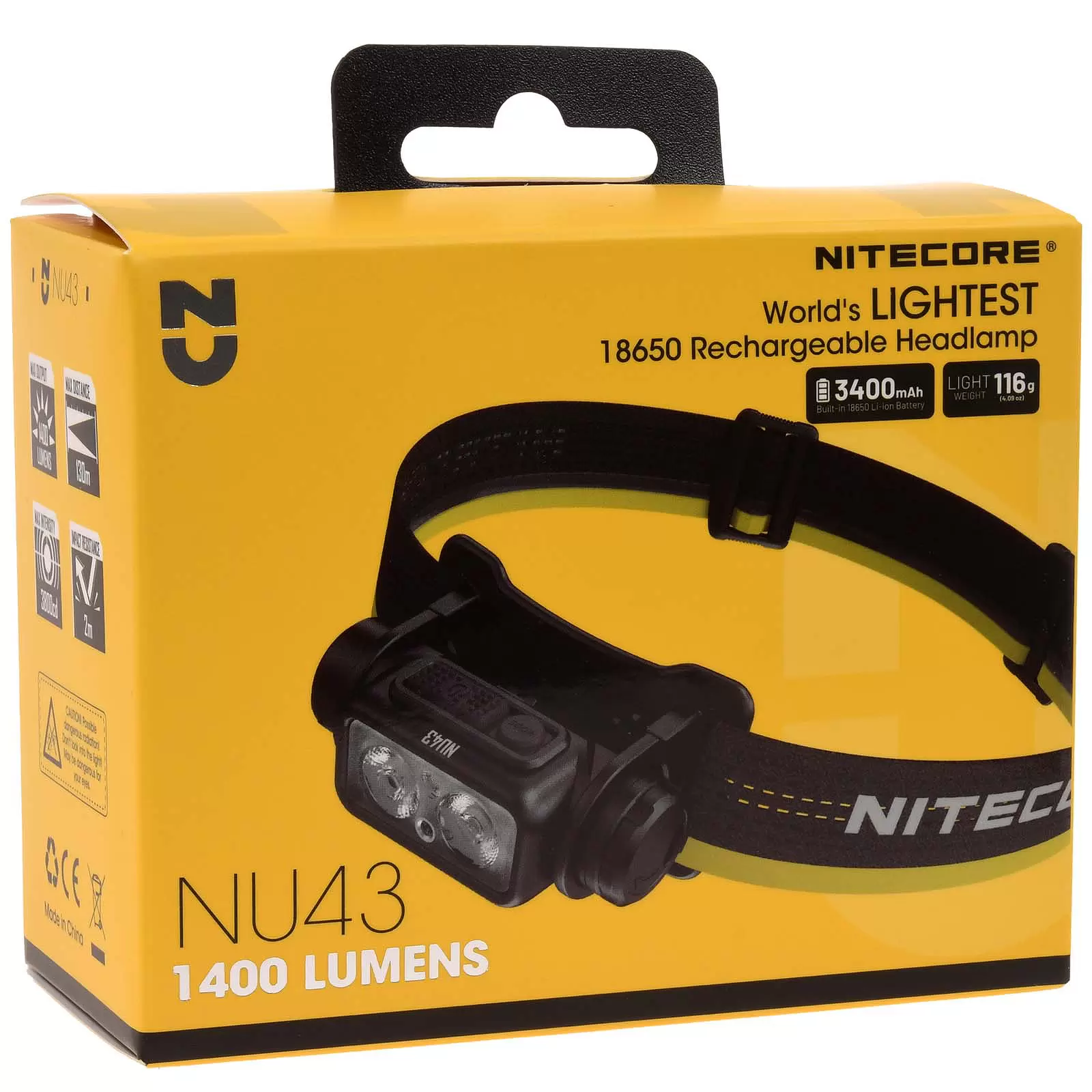 Nitecore NU43 LED Kopflampe, Stirnlampe, Headlamp, USB-C, max. 1400 Lumen