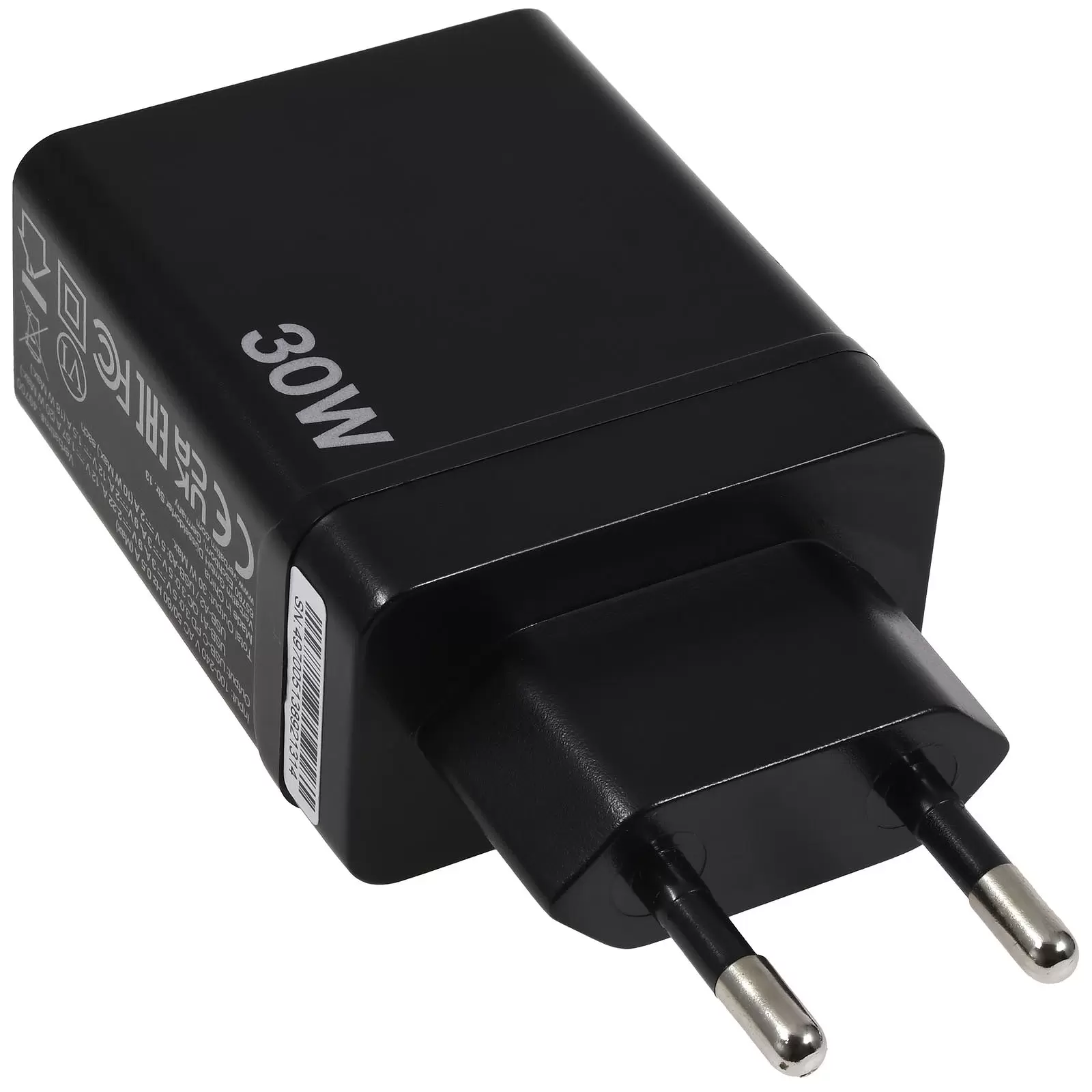 Verbatim Ladeadapter CHR-30EU1 30W GaN schwarz 2x USB-A 1x USB-A QC 1x USB-C PD Retail