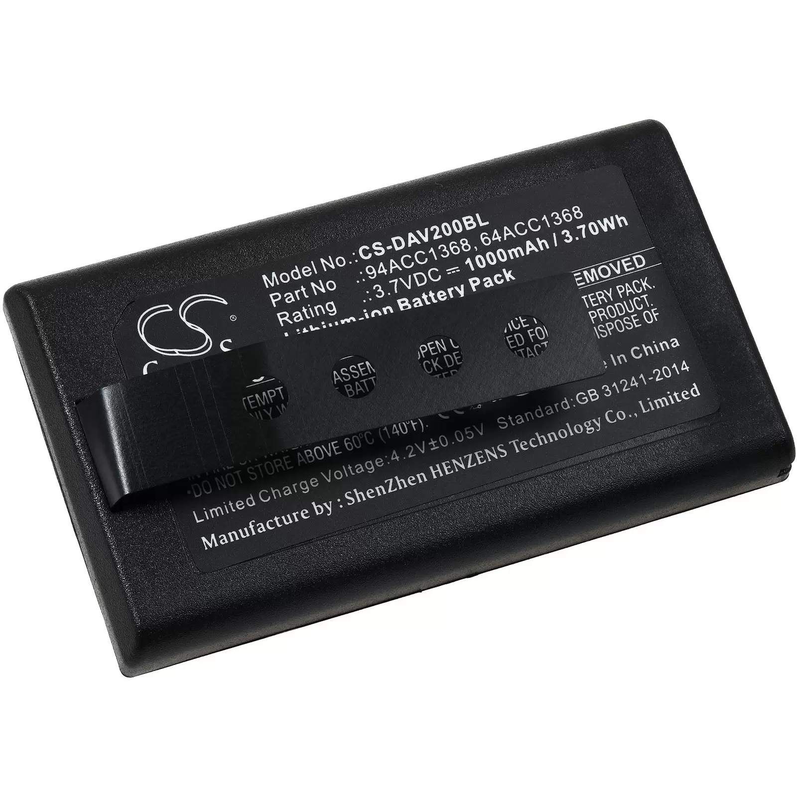 Akku passend für Barcode-Scanner Datalogic CVR2, Typ 3H21-00000370 Akku passend für Barcode-Scanner Datalogic CVR2, Typ 3H21-00000370