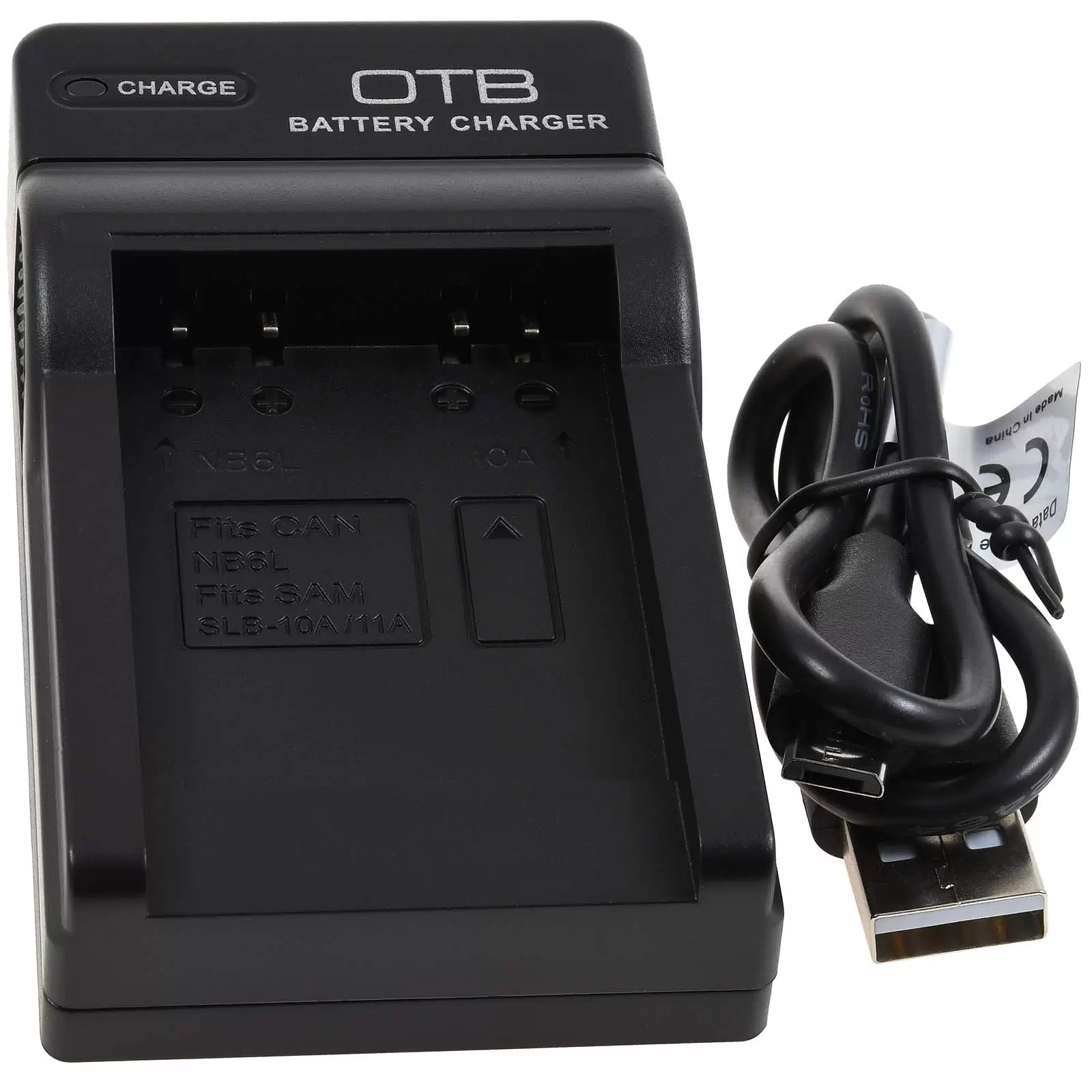 Ladegerät, Ladestation DC-K passend für Akku Canon NB-6L / Samsung SLB-10A / SLB-11A Ladegerät, Ladestation DC-K passend für Akku Canon NB-6L / Samsung SLB-10A / SLB-11A