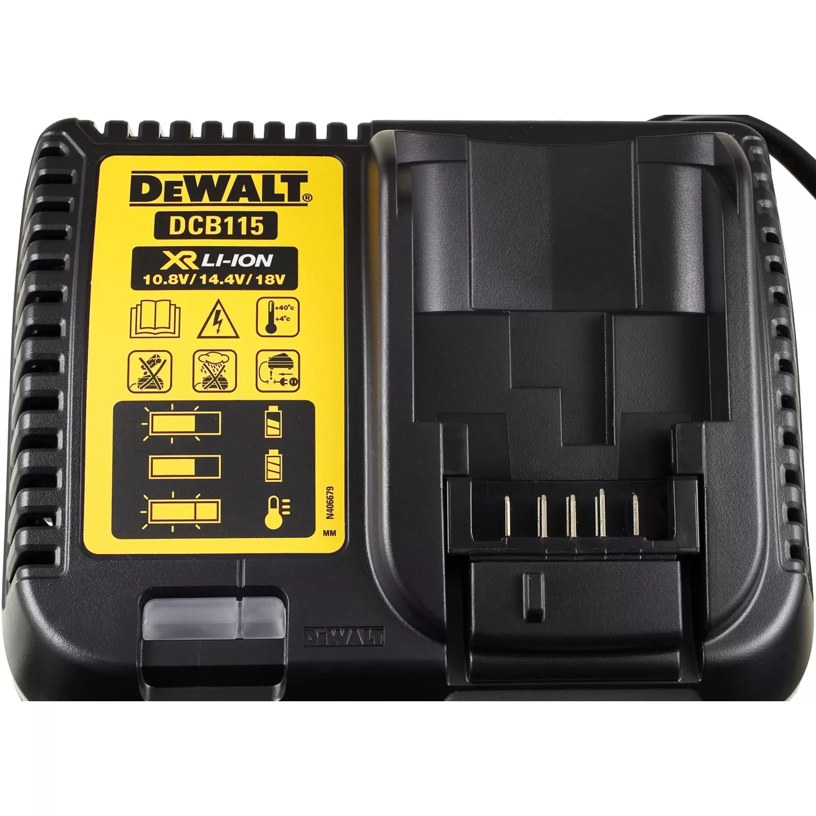 Dewalt Akku-Schnellladegerät / Akku-Ladegerät 10,8-18V DCB115 für alle XR-Schiebe-Akkus