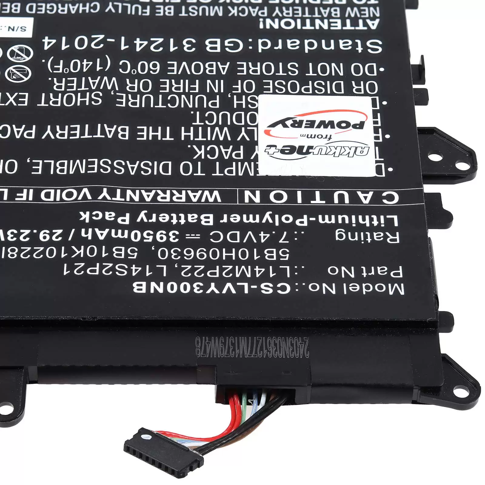 Akku passend für Laptop Lenovo Yoga 300-11IBR IdeaPad 300S-11IBR Typ L14M2P22