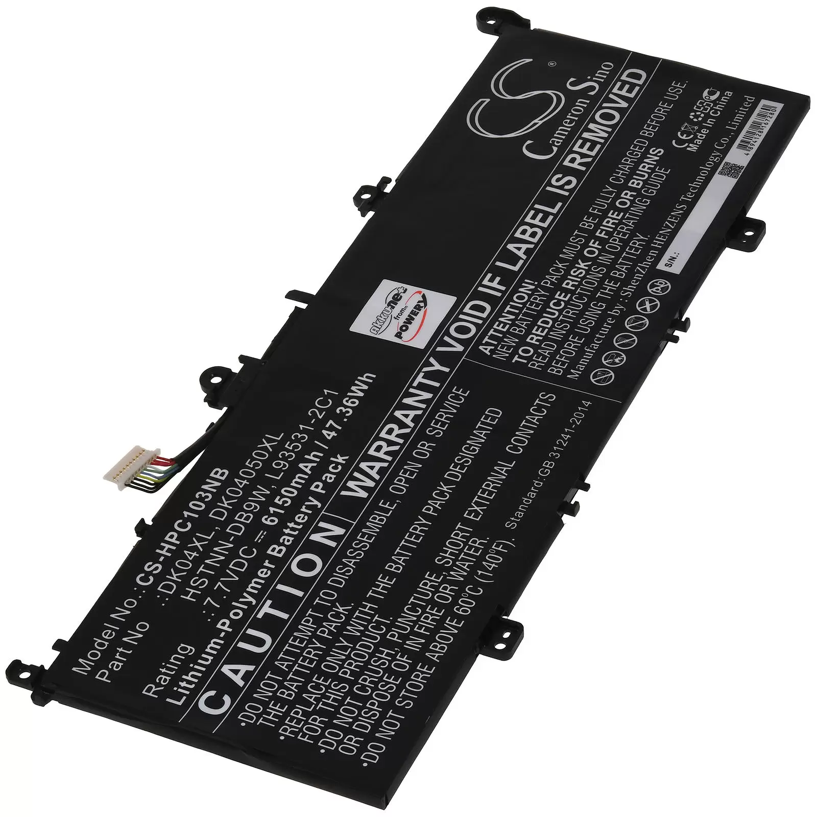 Akku passend für HP Chromebook X360 13c Elite C1030 Laptop Typ DK04XL L93531-2C1 Akku passend für HP Chromebook X360 13c Elite C1030 Laptop Typ DK04XL L93531-2C1