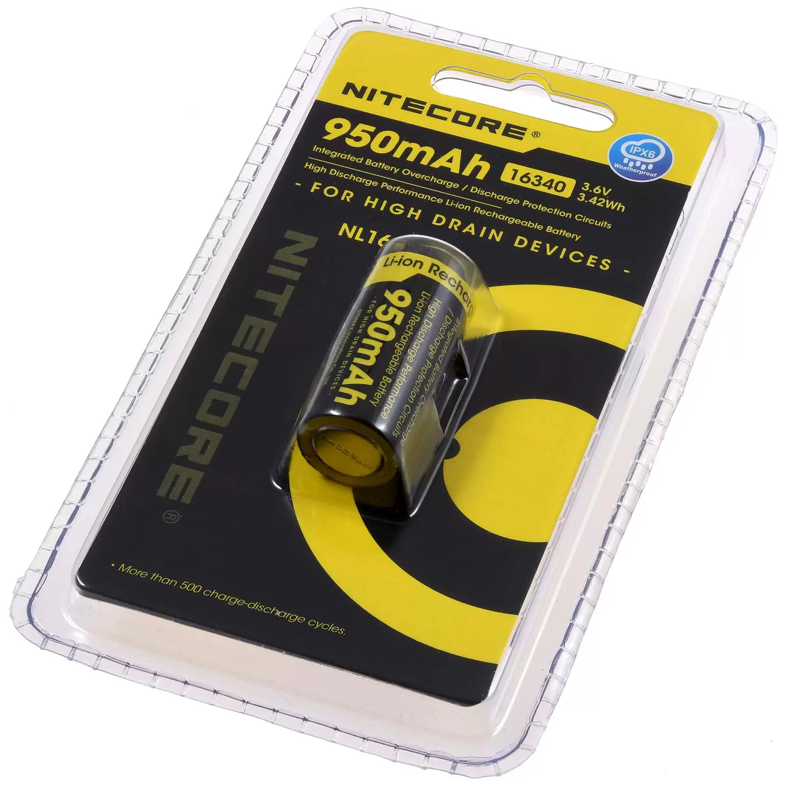 Nitecore Li-Ion Zelle Akku Typ 16340 NL169 950mAh Nitecore Li-Ion Zelle Akku Typ 16340 NL169 950mAh