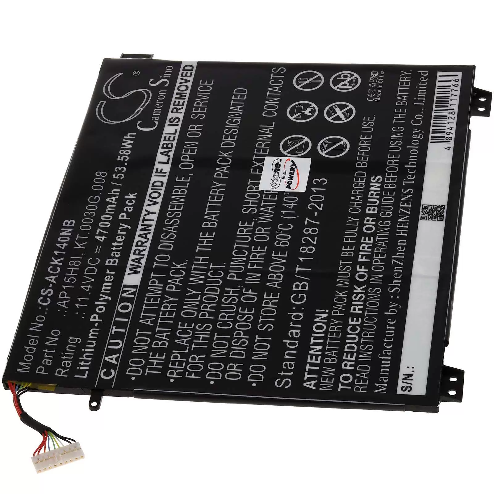 Akku passend für Laptop Acer Aspire One Cloudbook 14 Swift 1 SF114-31 Typ KT.0030G.008 Akku passend für Laptop Acer Aspire One Cloudbook 14 Swift 1 SF114-31 Typ KT.0030G.008