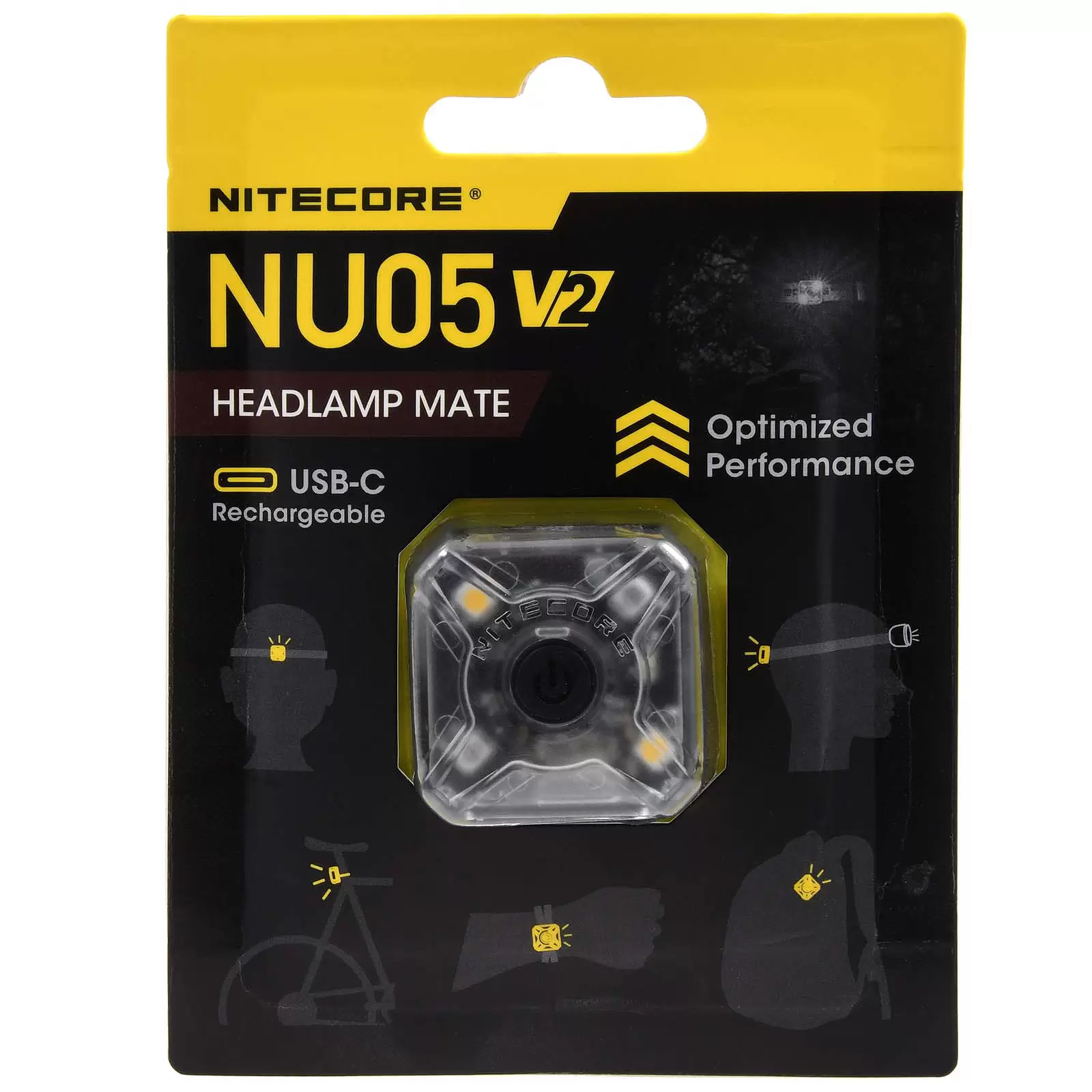 Nitecore NU05 V2 Mini LED Signal-Leuchte, Outdoor Lampe, Stirnlampe, USB-C