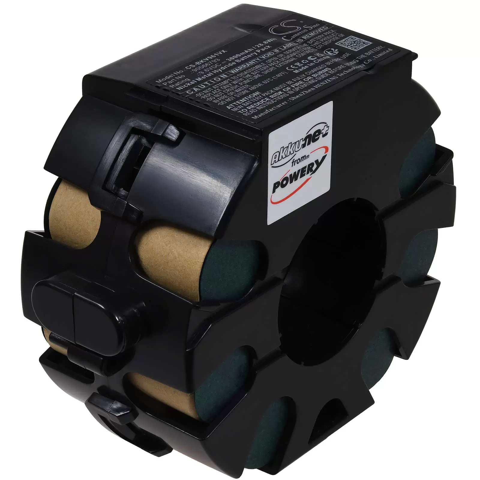 Akku passend für Hand-Staubsauger Black & Decker WD9610 DV9610N Typ 90566793 Akku passend für Hand-Staubsauger Black & Decker WD9610 DV9610N Typ 90566793