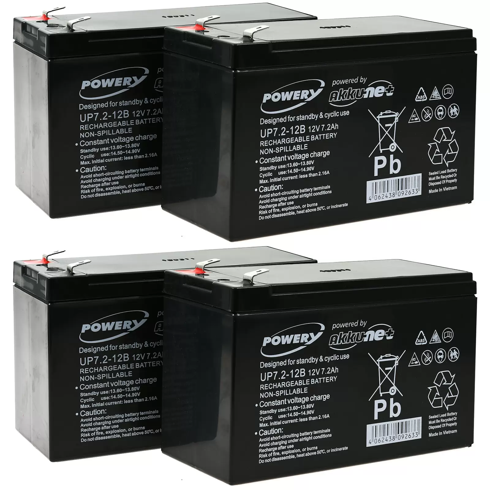 Powery Blei-Gel-Akku für USV APC RBC 24 Powery Blei-Gel-Akku für USV APC RBC 24