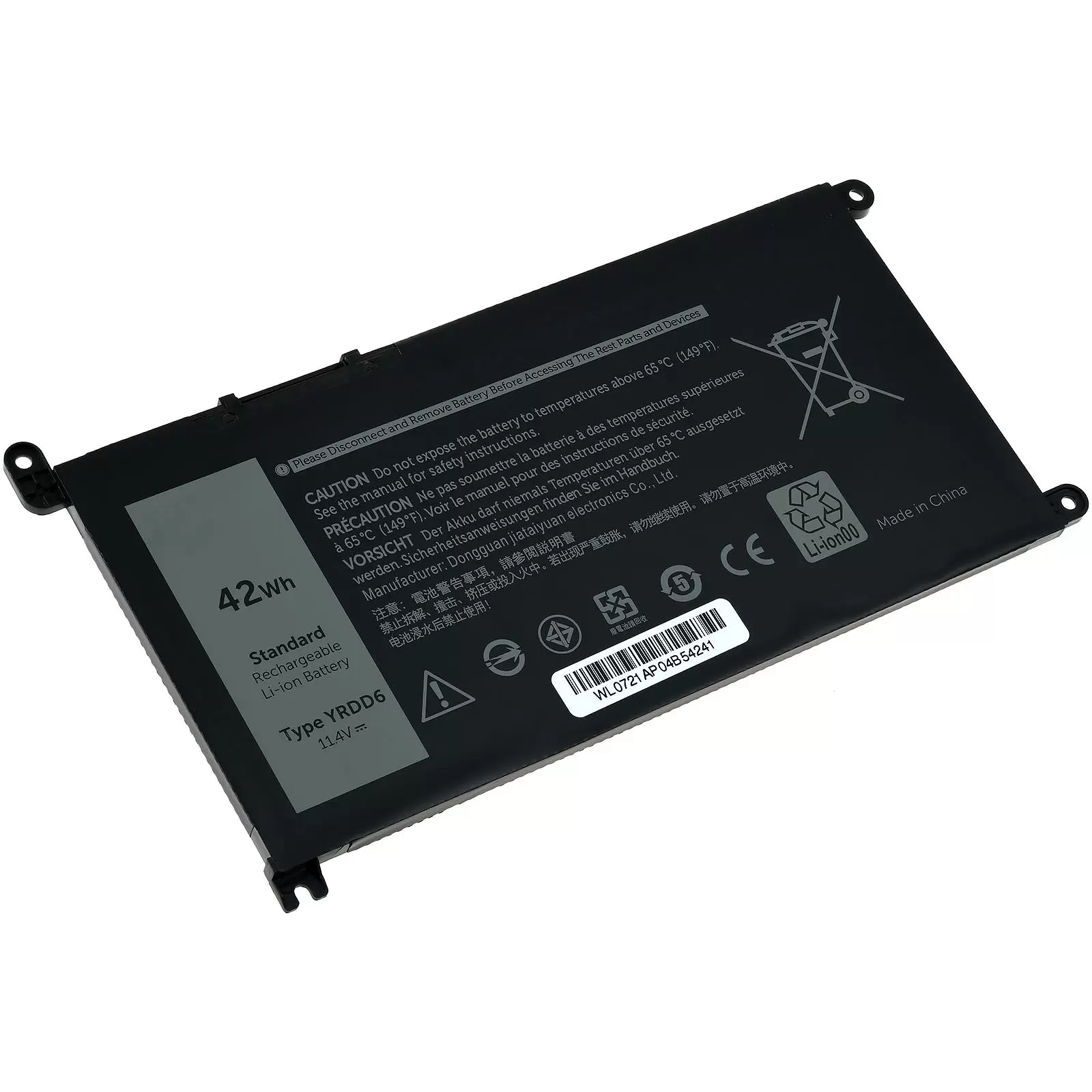 Akku passend für 2 in 1 Touchscreen Laptop Dell Inspiron 14 5481 Serie, 14 5482 Serie, Typ YRDD6 Akku passend für 2 in 1 Touchscreen Laptop Dell Inspiron 14 5481 Serie, 14 5482 Serie, Typ YRDD6