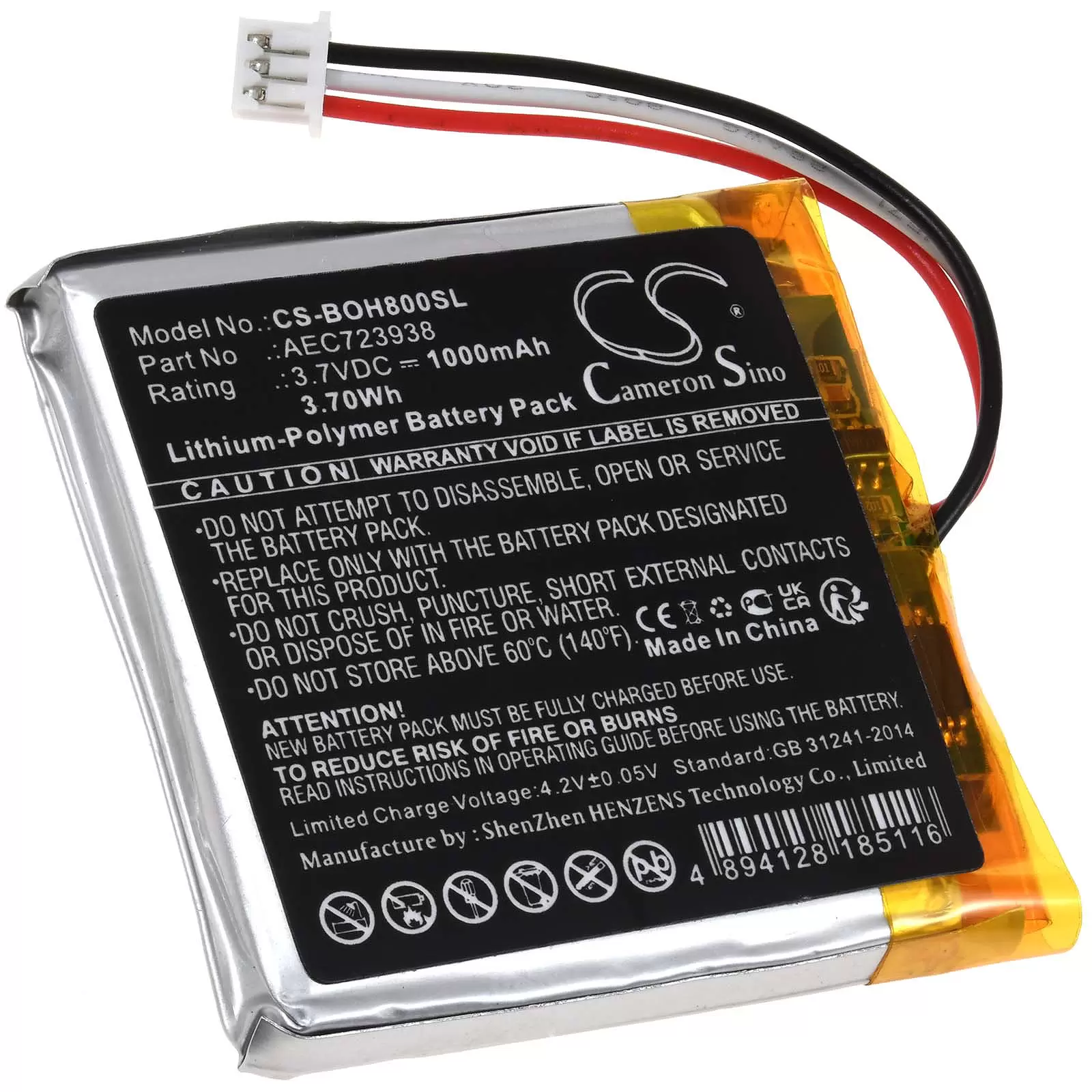 Akku passend für Bluetooth-Kopfhörer Bang & Olufsen BeoPlay H9 3. Gen, Typ AEC723938 Akku passend für Bluetooth-Kopfhörer Bang & Olufsen BeoPlay H9 3. Gen, Typ AEC723938