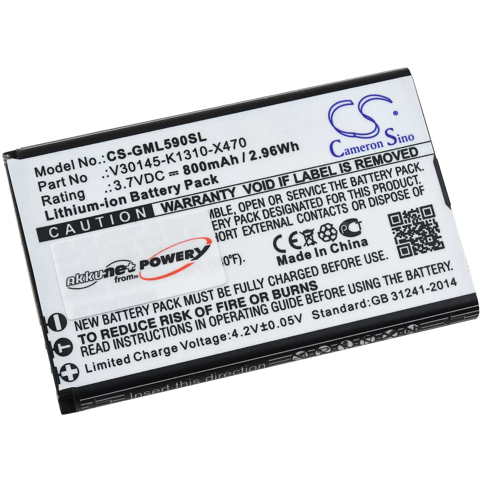 Akku passend für Handy Gigaset GL590, Typ V30145-K1310-X470 Akku passend für Handy Gigaset GL590, Typ V30145-K1310-X470